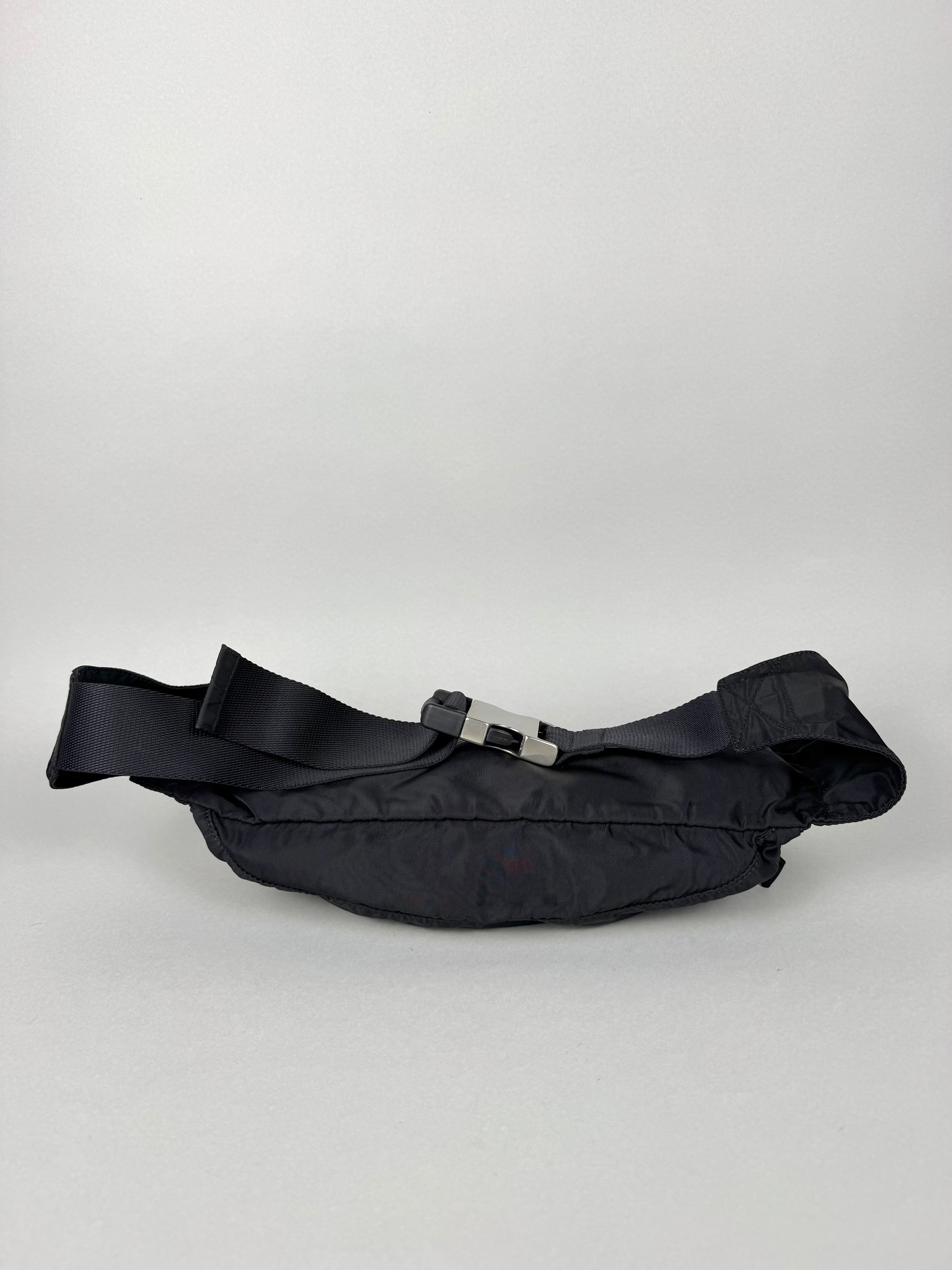 Prada Tessuto Black Nylon Pochete Belt Sling