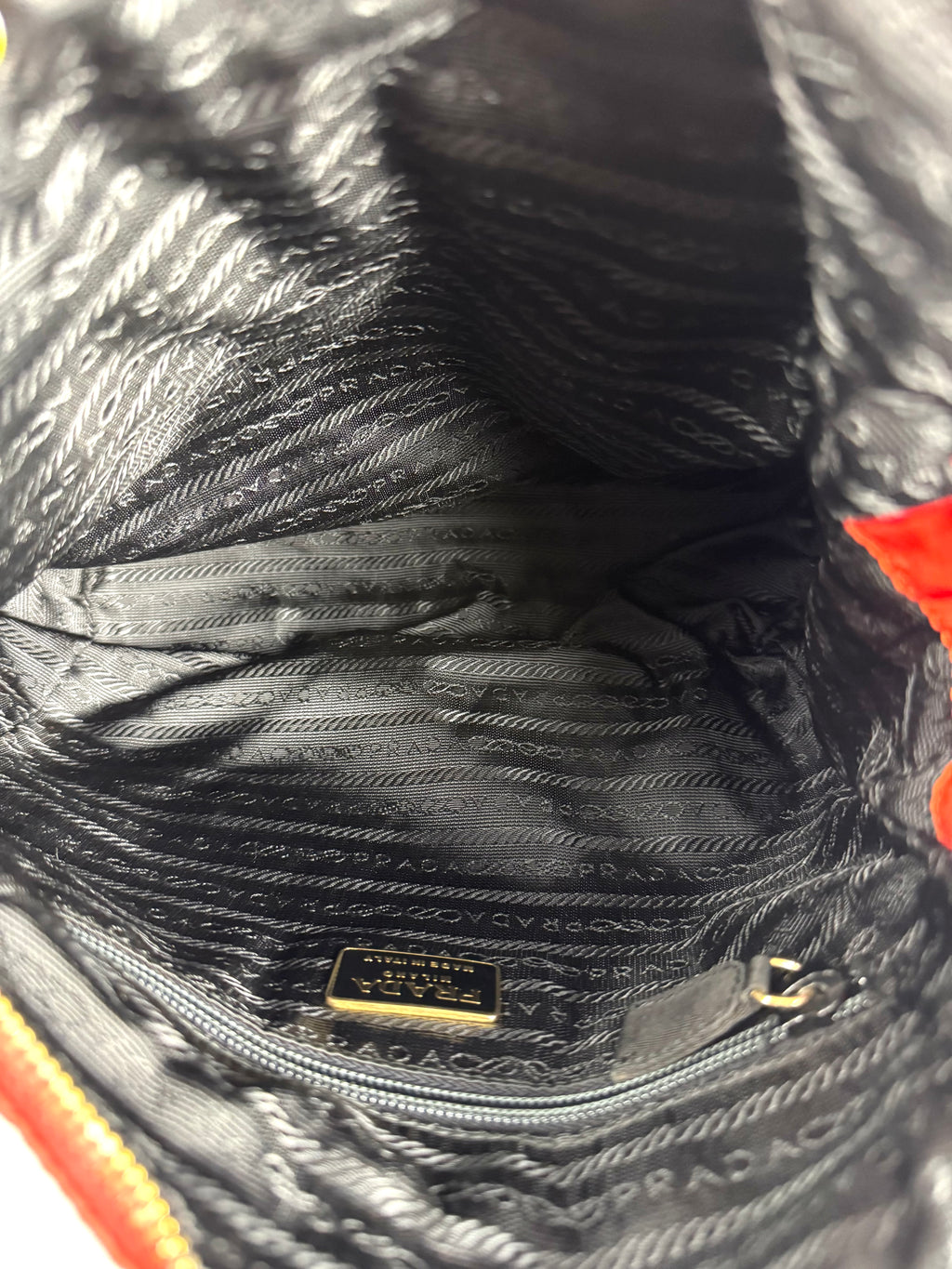 Prada Quilted Chain Nylon Red