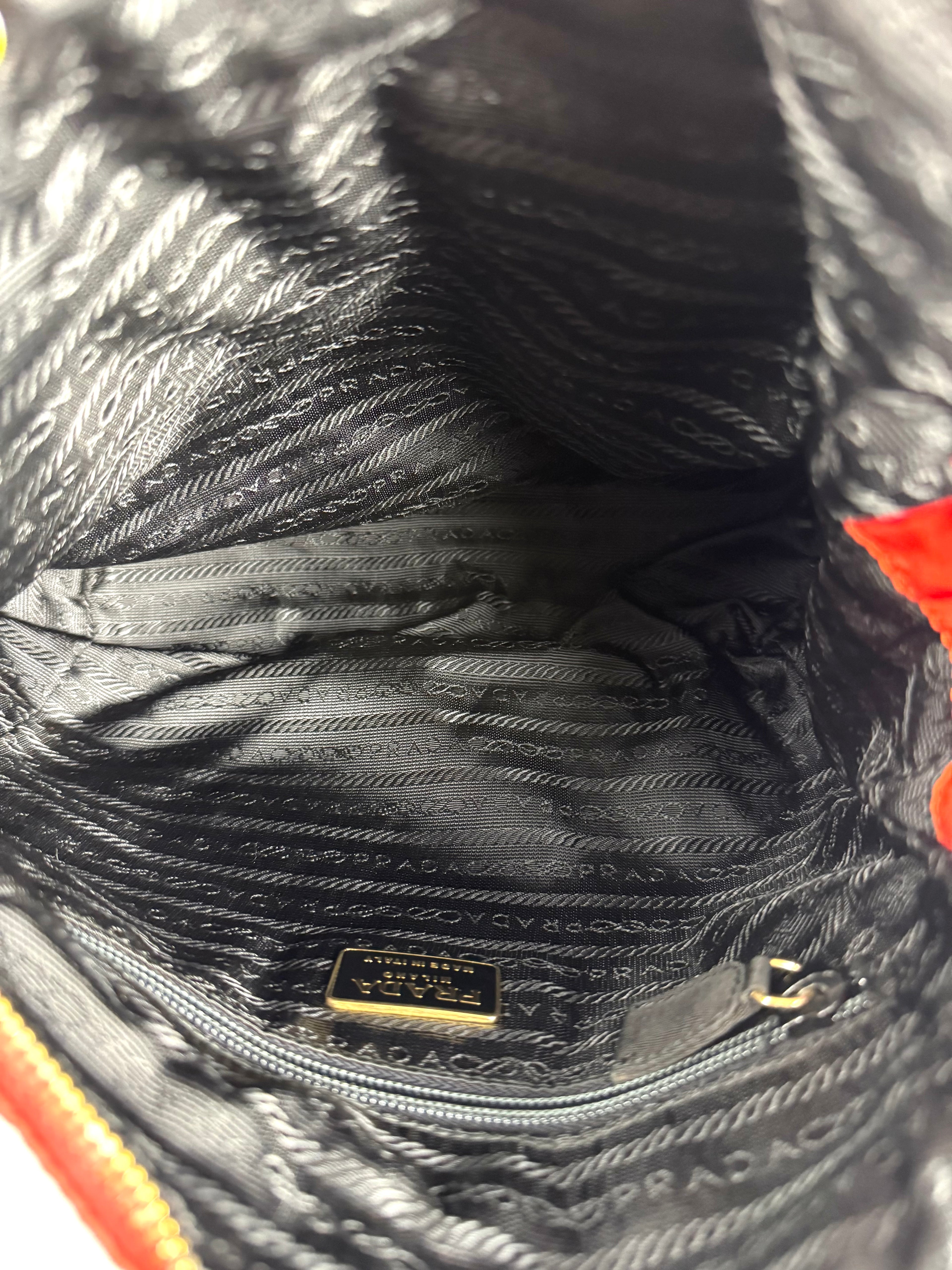 Prada Quilted Chain Nylon Red