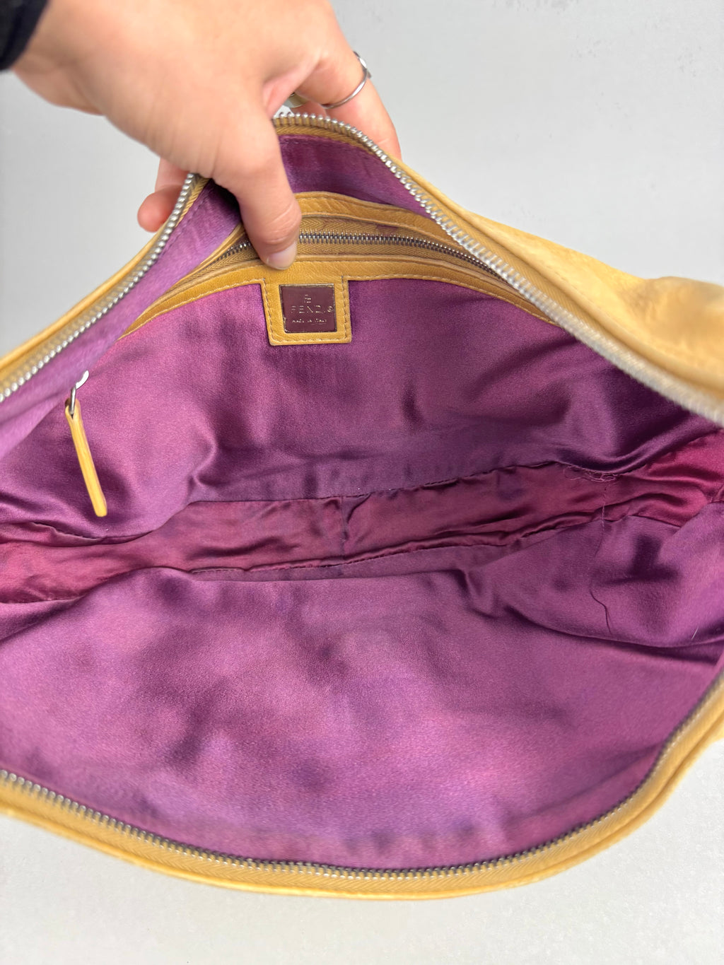 Fendi Croissant Lambskin Leather