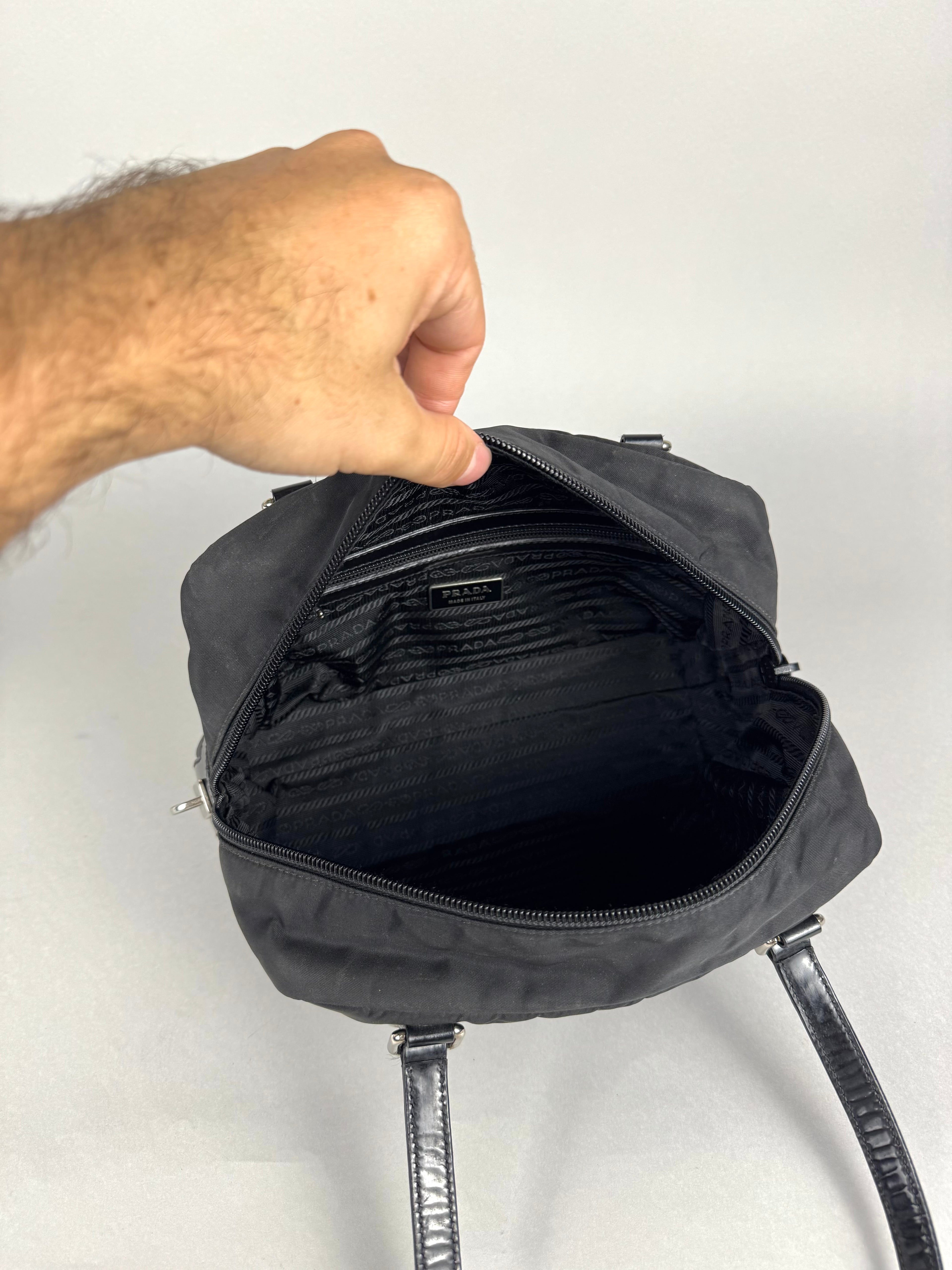 Prada Tessuto Black Nylon Shoulder