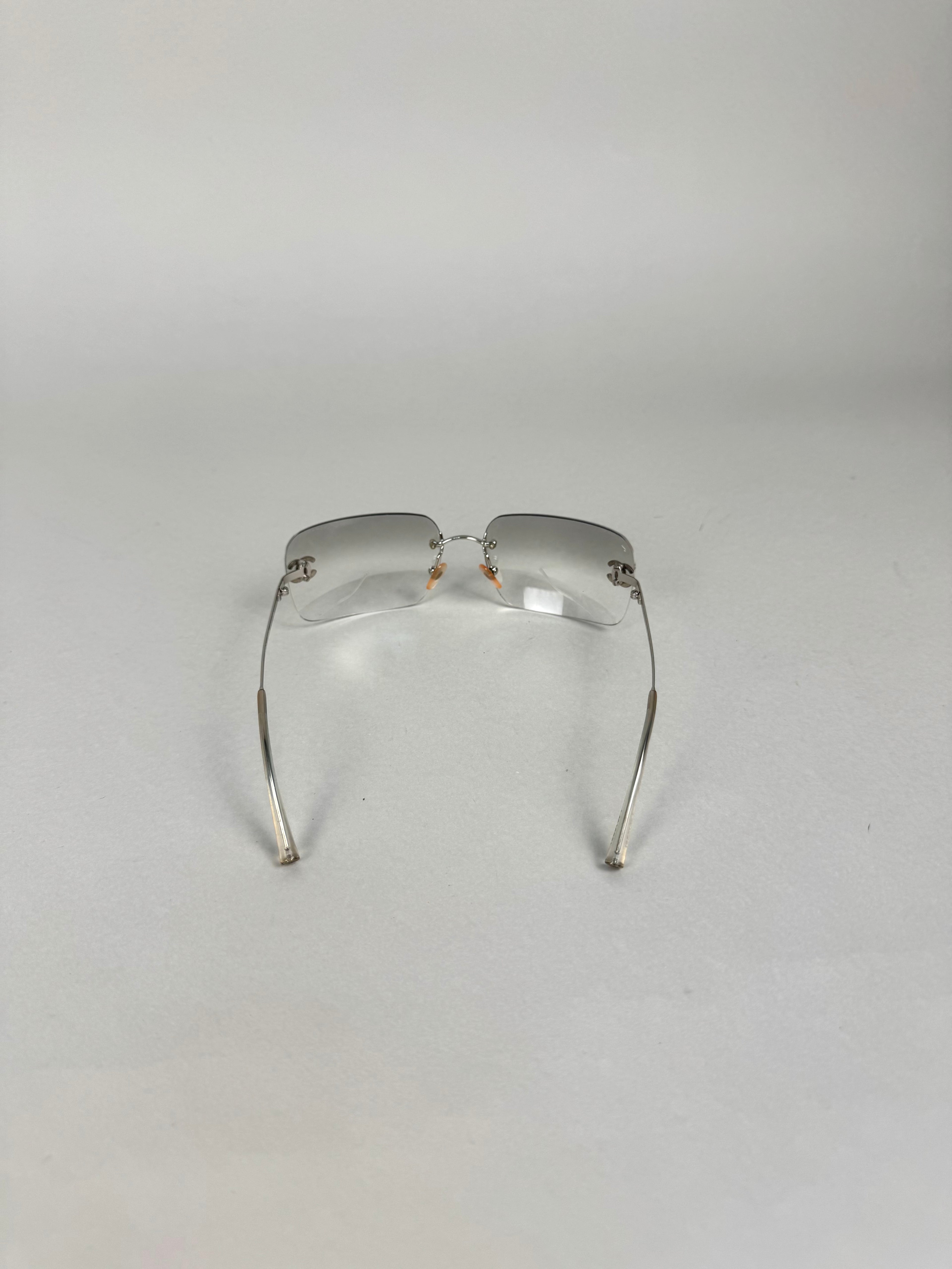 Chanel Crystal Logo Transparent Sunglasses