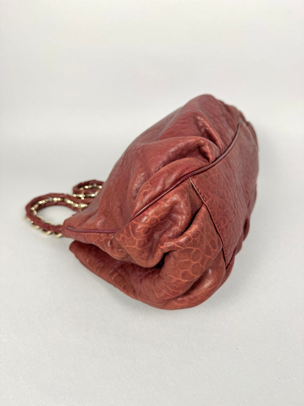 Fendi Mia Burgundy Leather