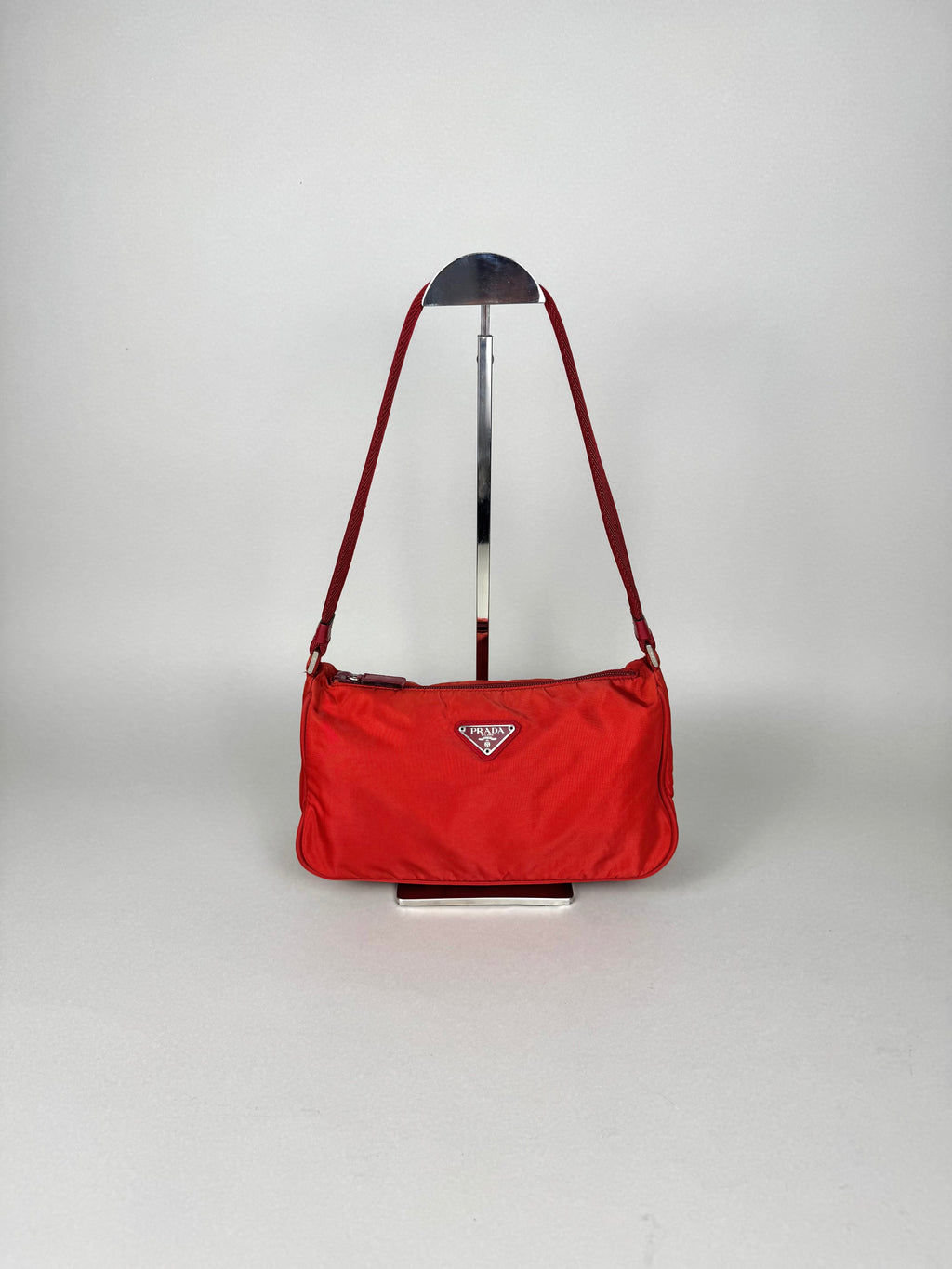 Prada Red Nylon Pochette