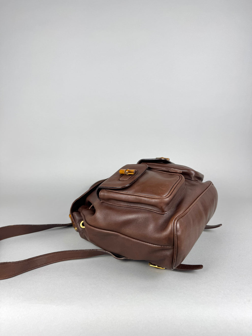 Gucci Brown Leather Backpack