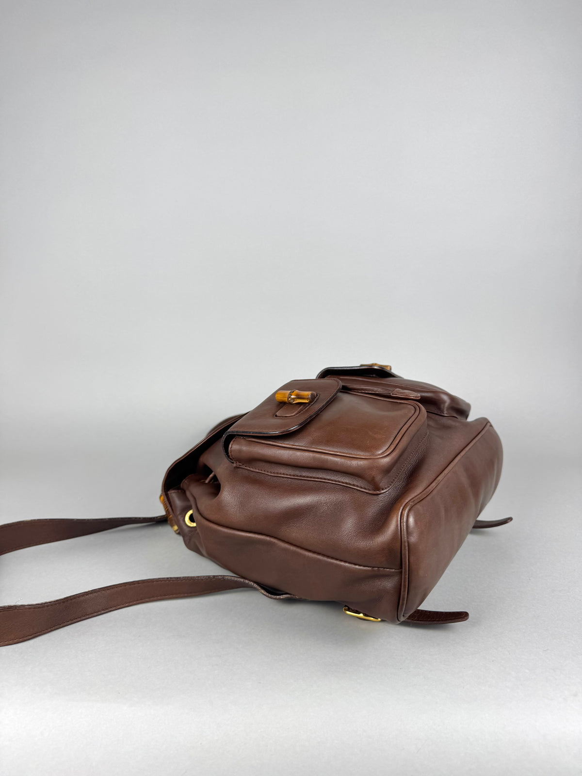 Gucci Brown Leather Backpack