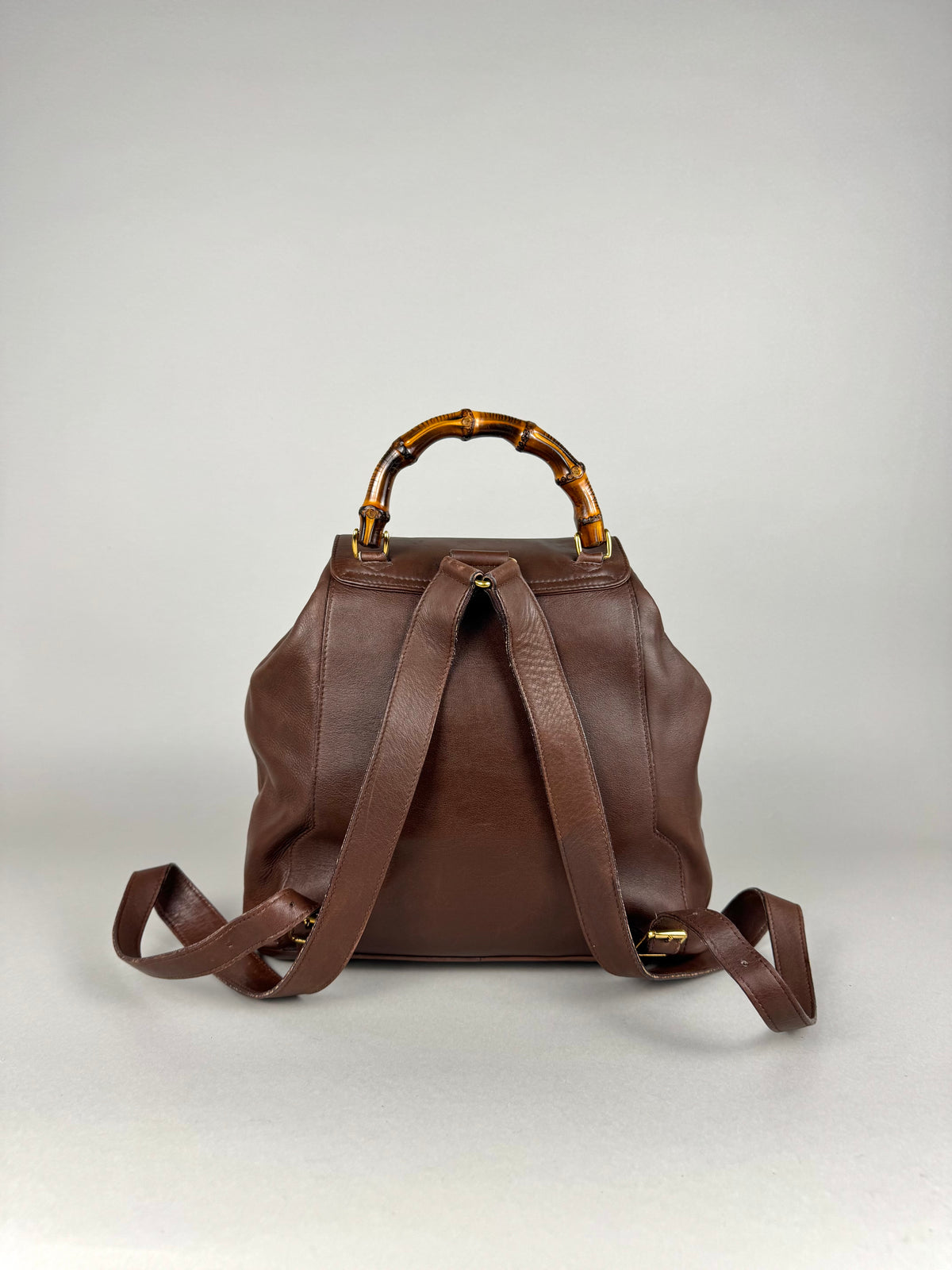 Gucci Brown Leather Backpack