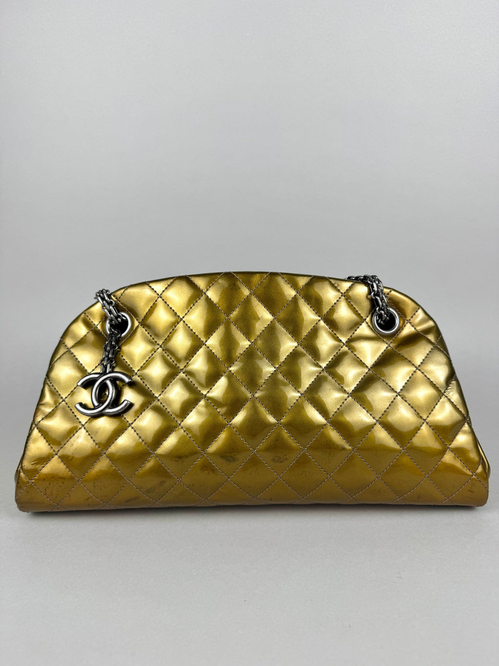 Chanel Just Mademoiselle Bowling Patent Leather