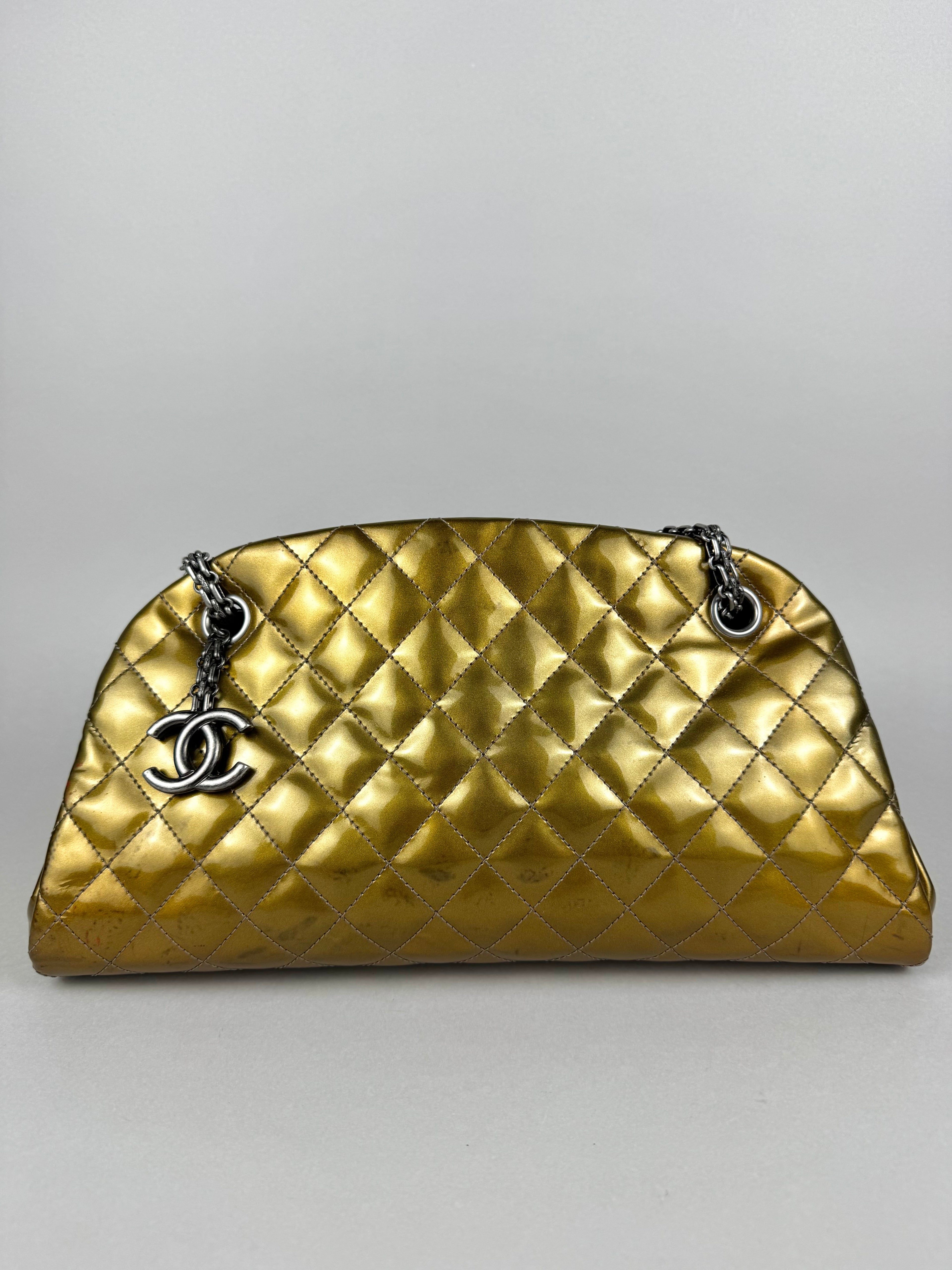 Chanel Just Mademoiselle Bowling Patent Leather