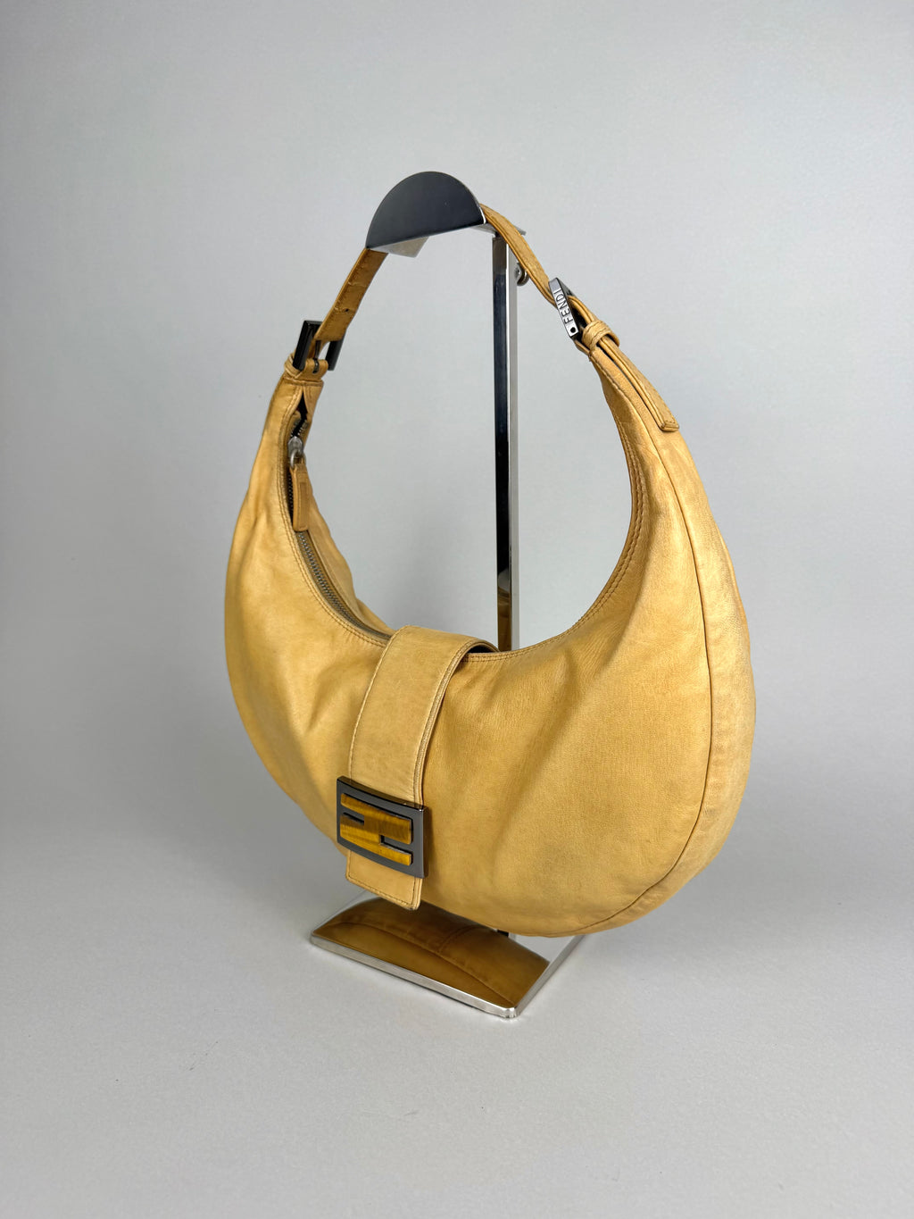 Fendi Croissant Lambskin Leather