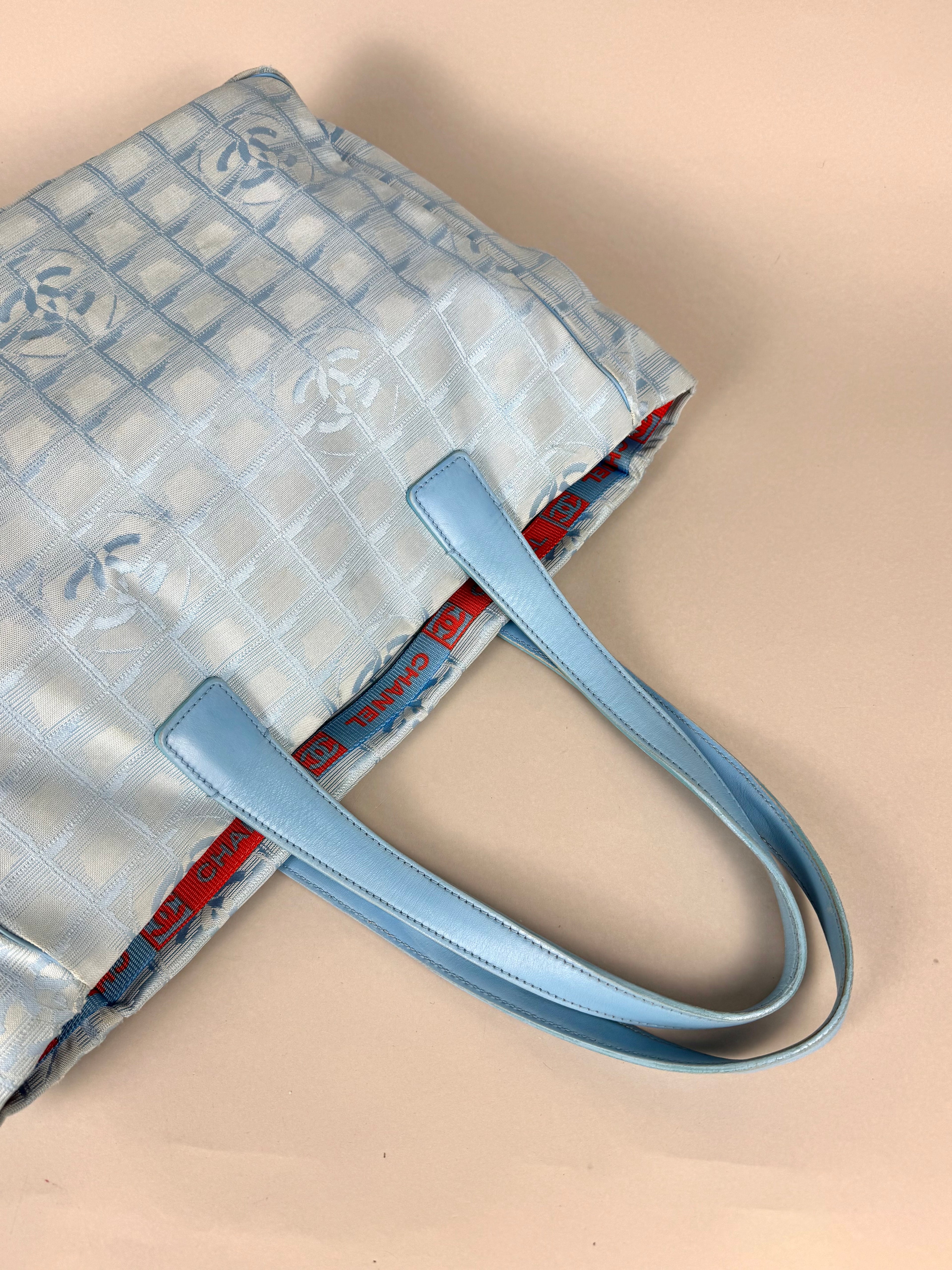 Chanel Travel Ligne Blue Tote Bag