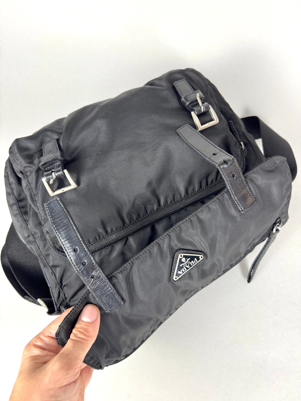 Prada Black Nylon Messenger Bag