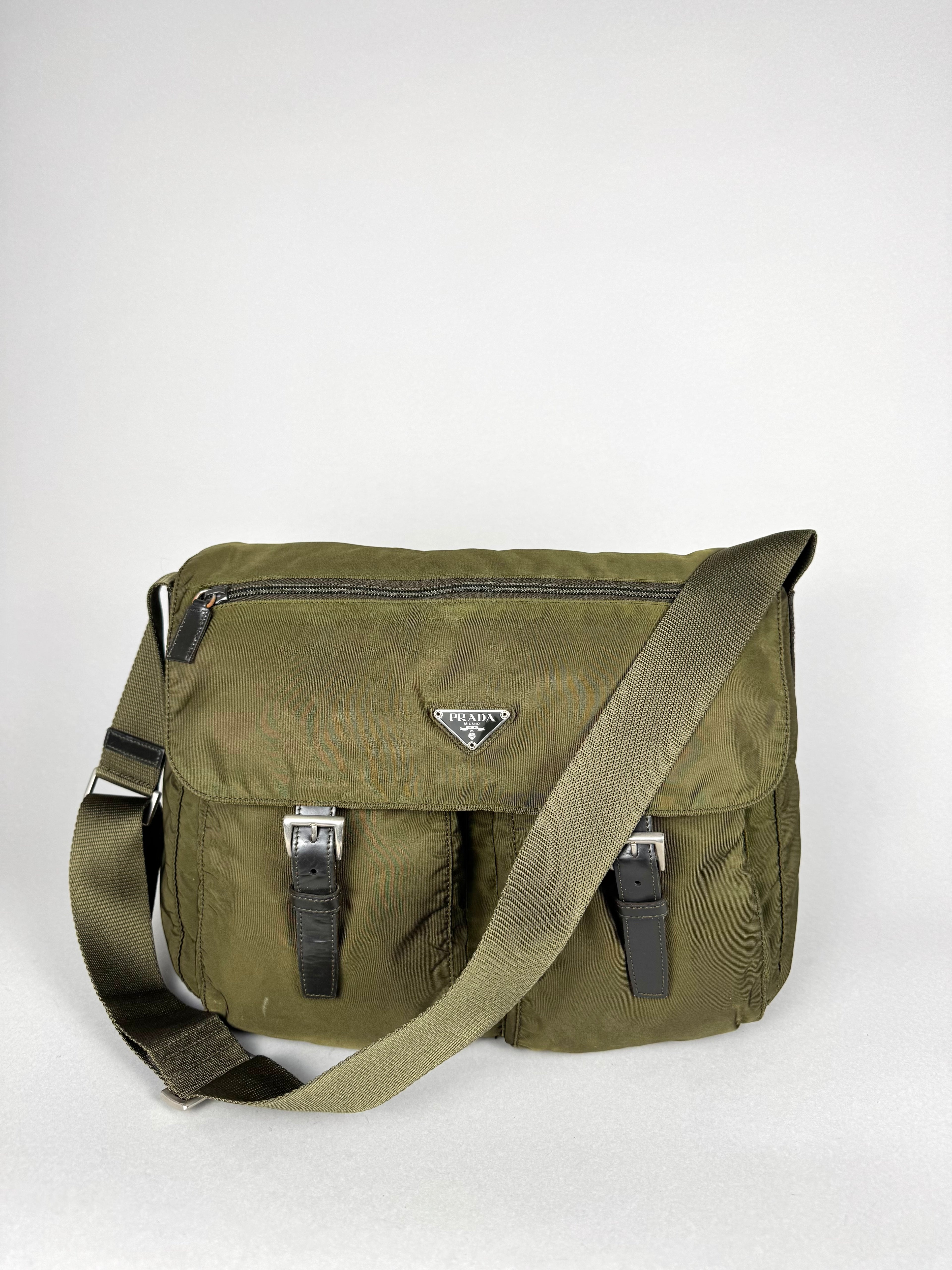Prada Nylon Green Messenger