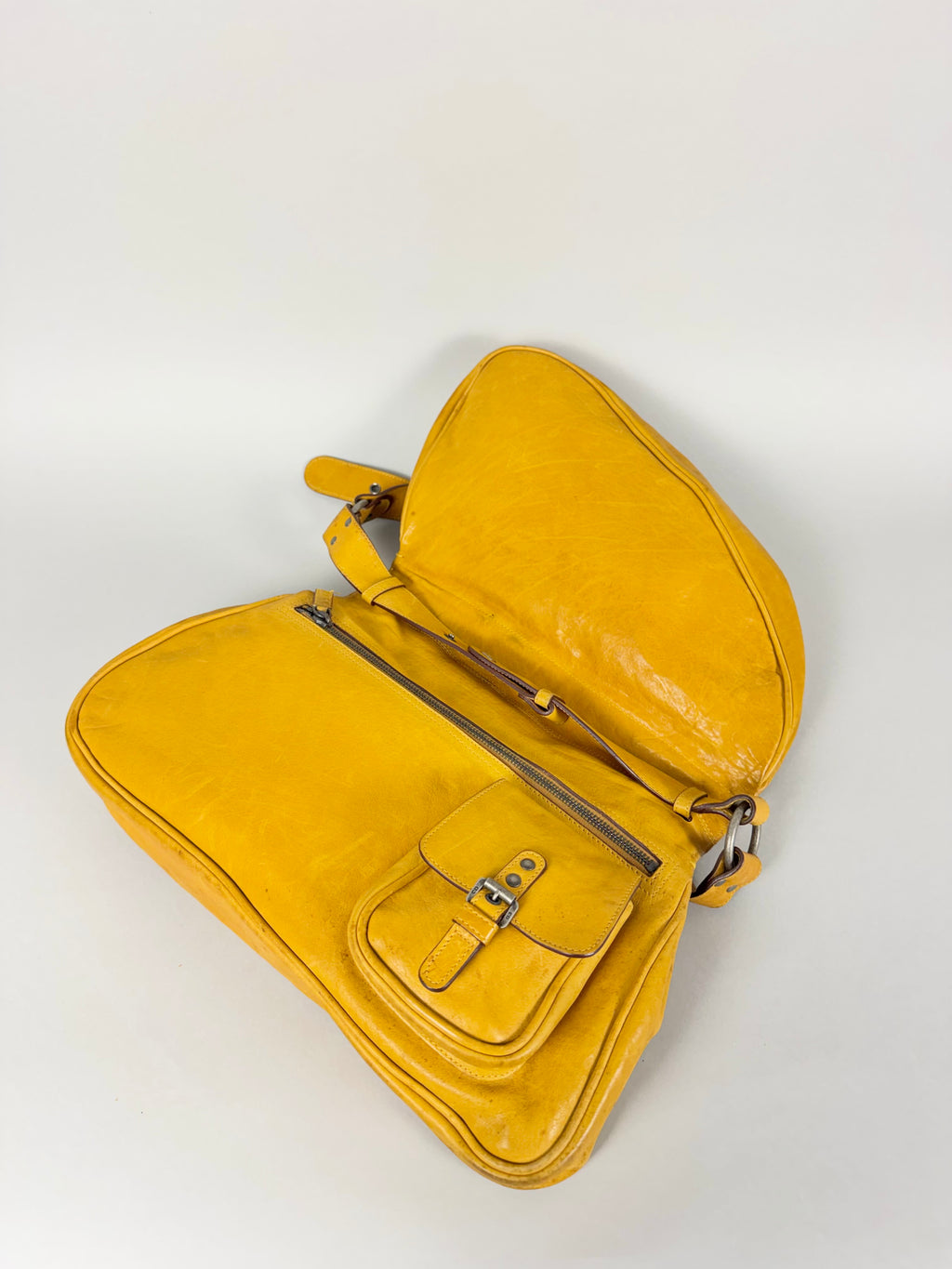 Christian Dior Gaucho Double Leather Yellow
