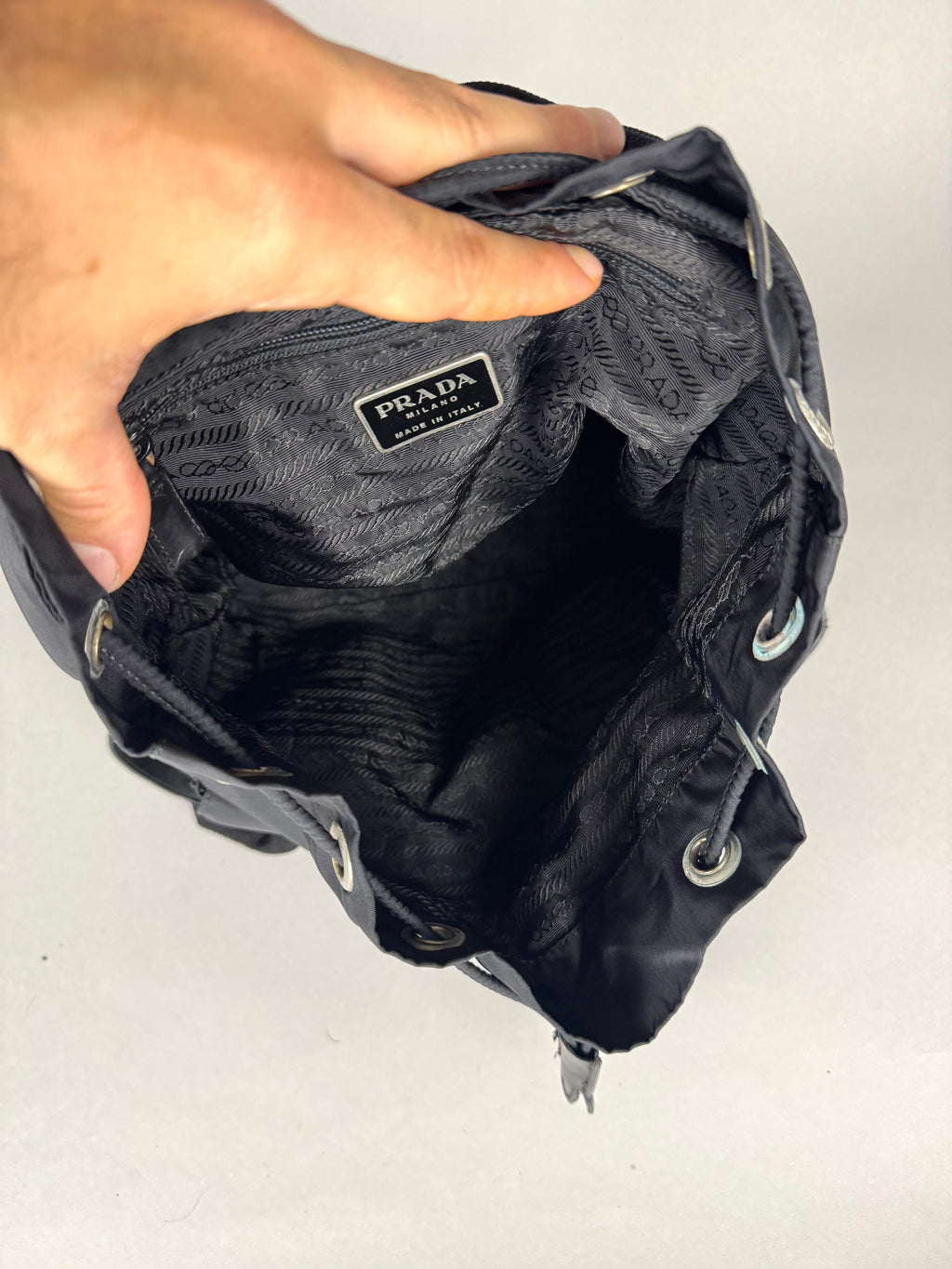 Prada Nylon Black Backpack Small