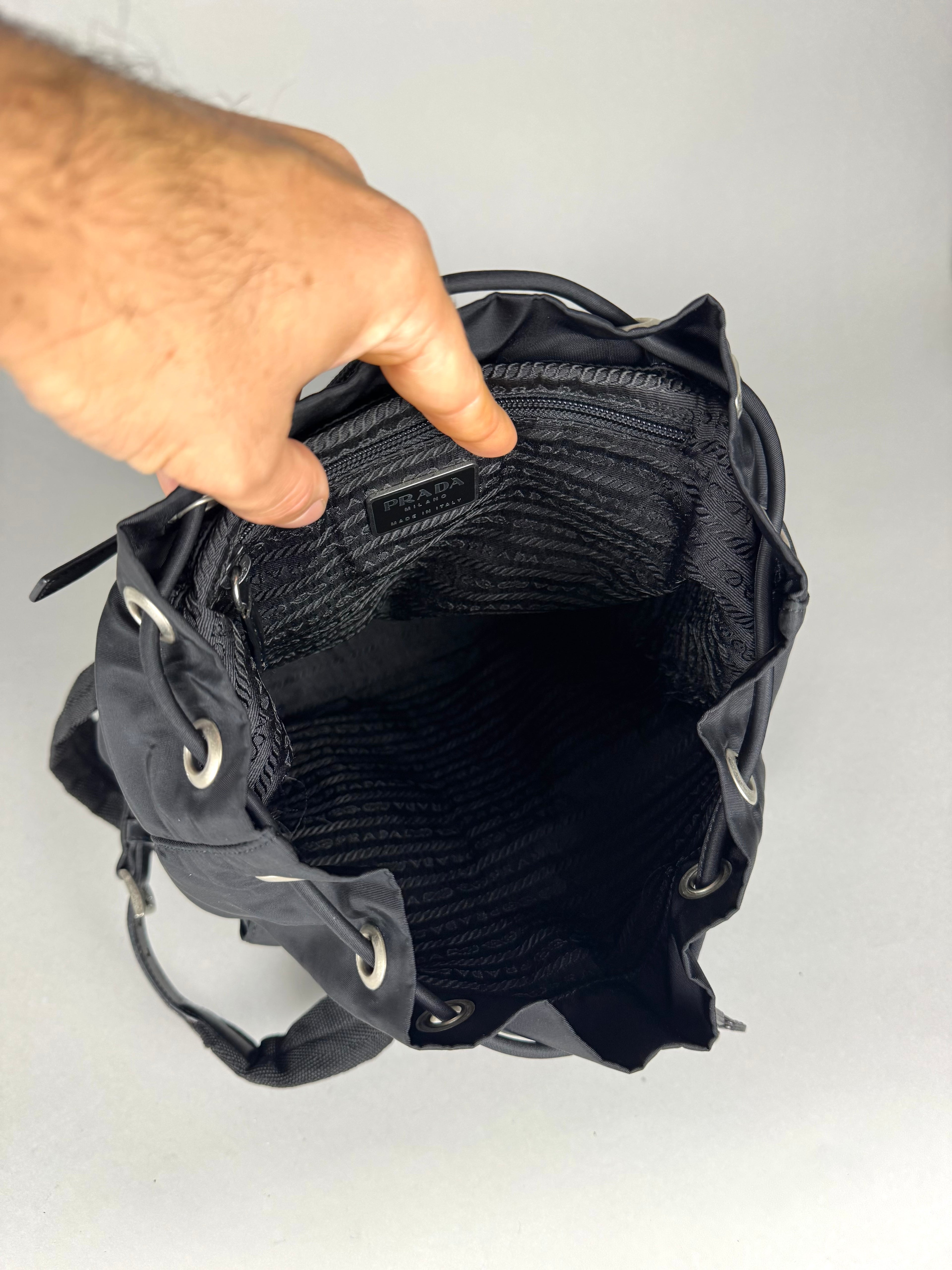 Prada Nylon Black Backpack Small