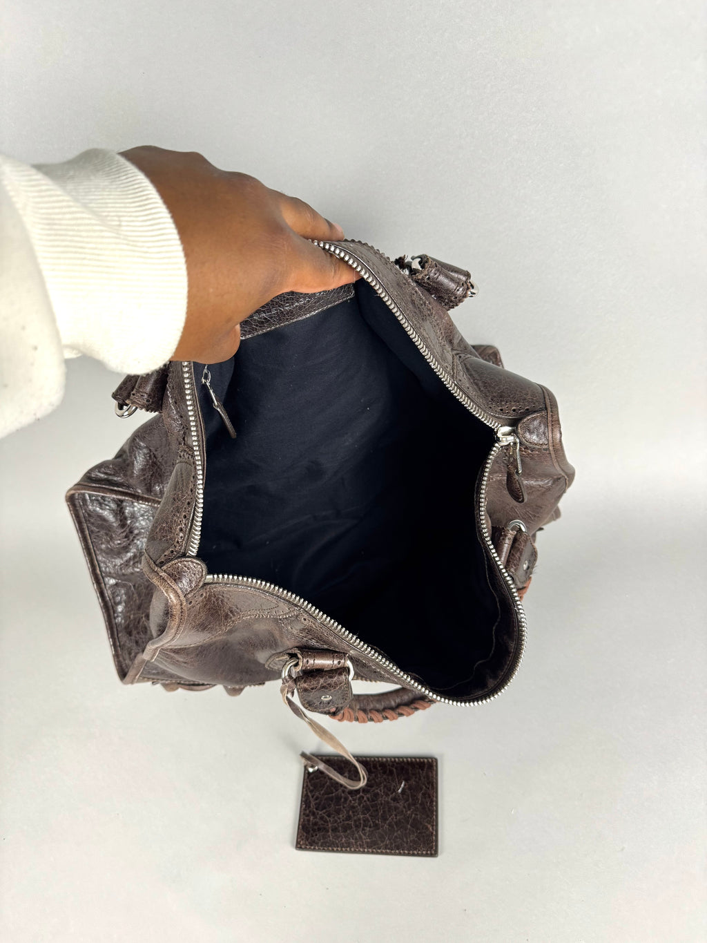 Balenciaga Giant 21 Leather Brown Covered Brogues Work Bag