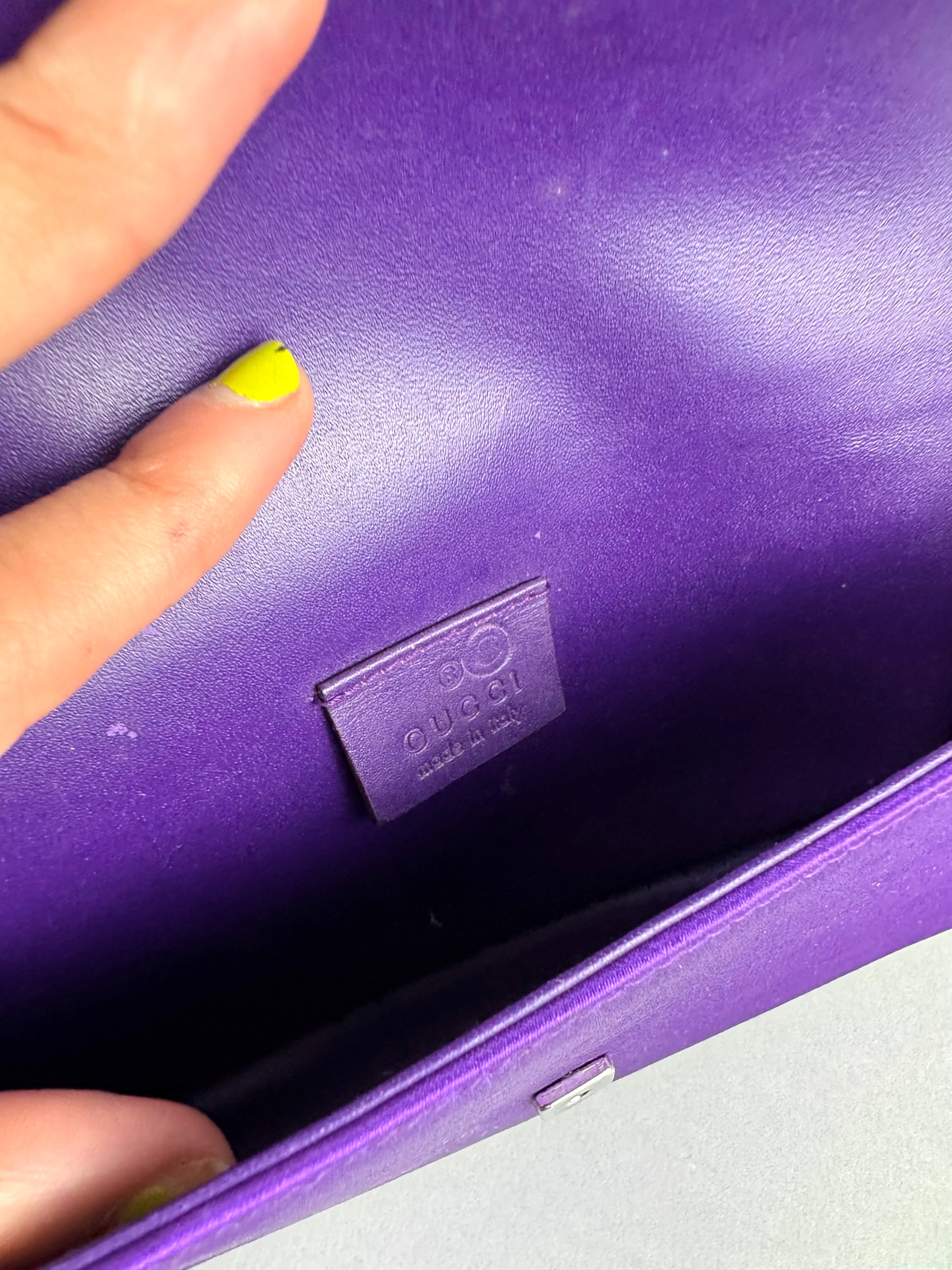 Gucci Tom Ford Runway Purple Satin Pochete Belt Sling