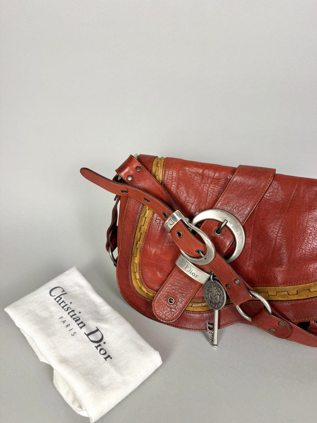 Christian Dior Gaucho Leather Red