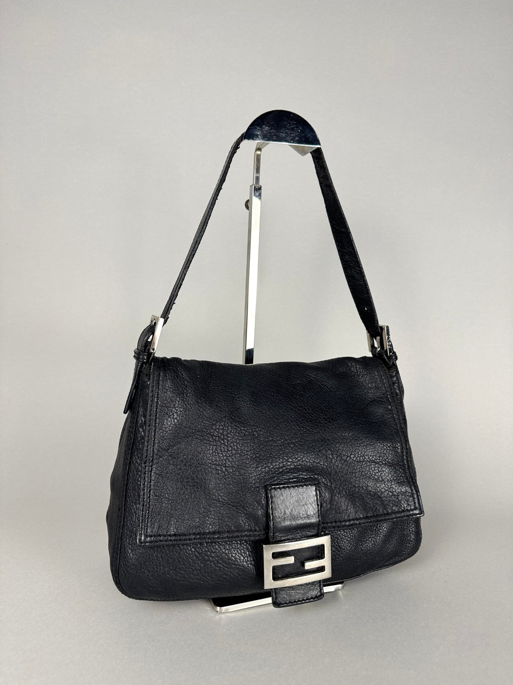 Fendi Mama Baguette Black Leather