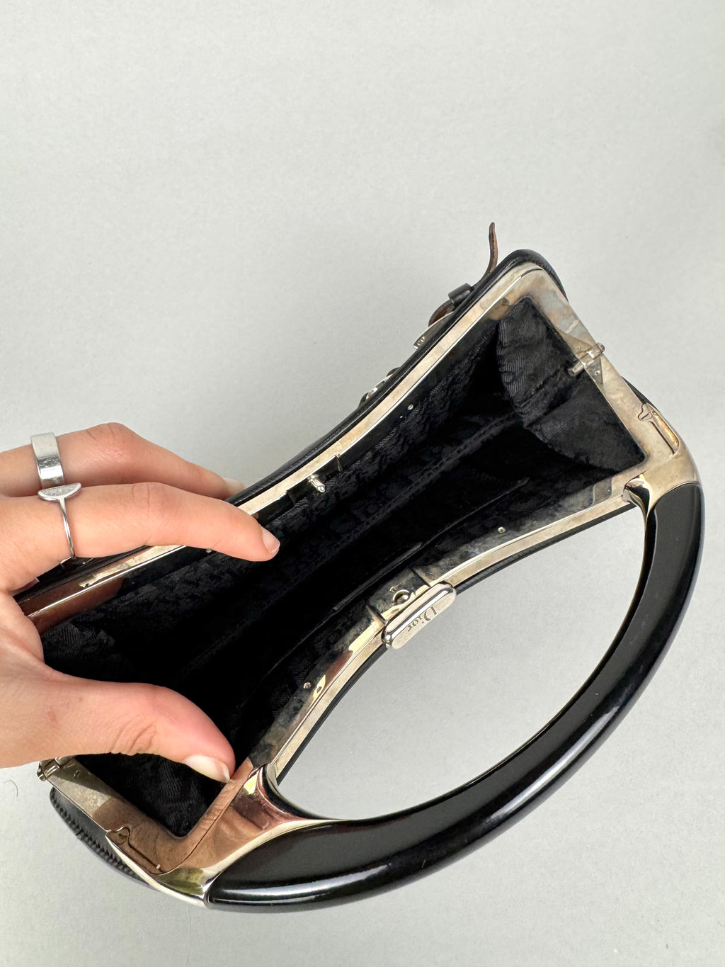 Christian Dior Bondage Black Leather