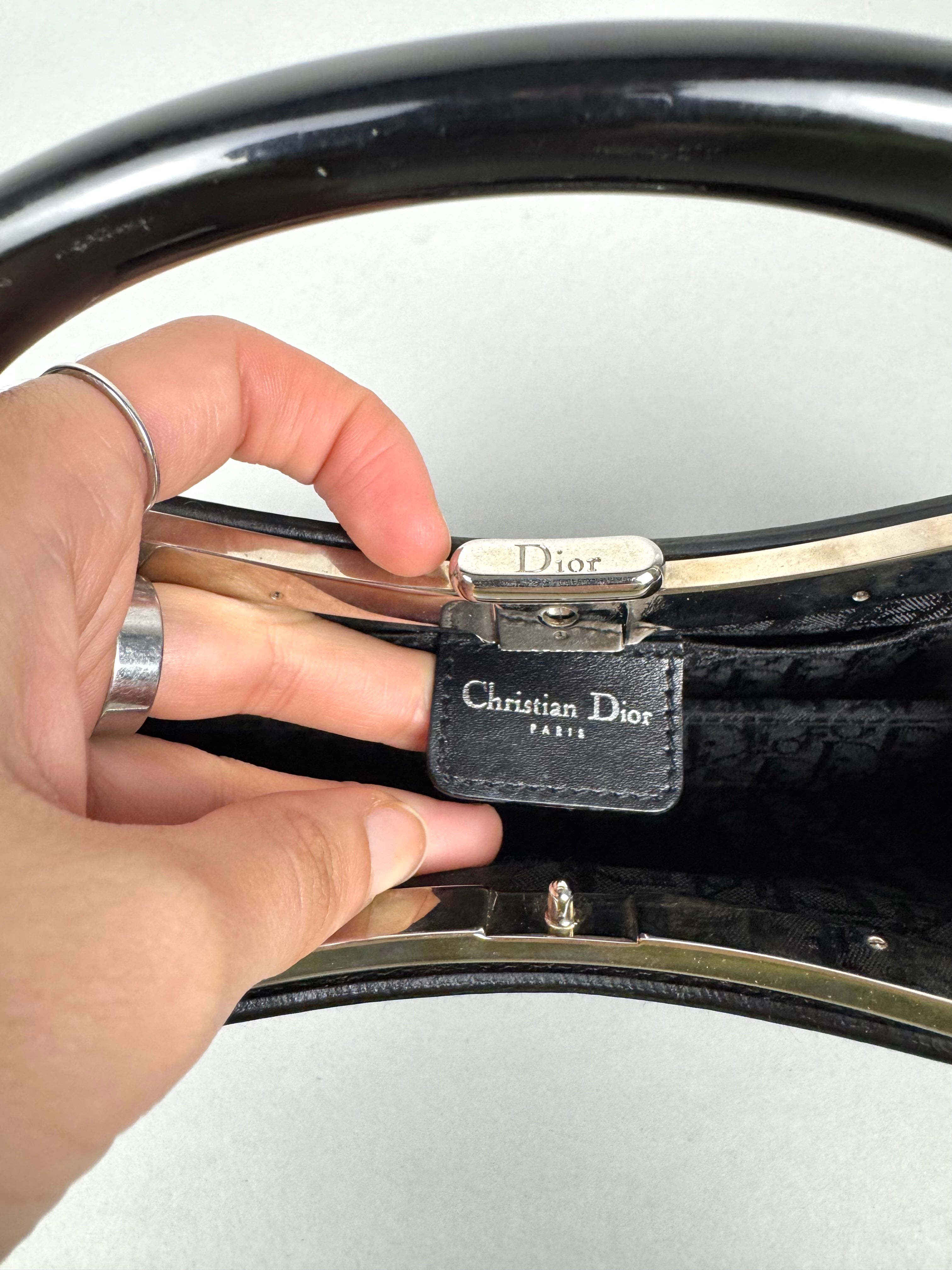 Christian Dior Bondage Black Leather