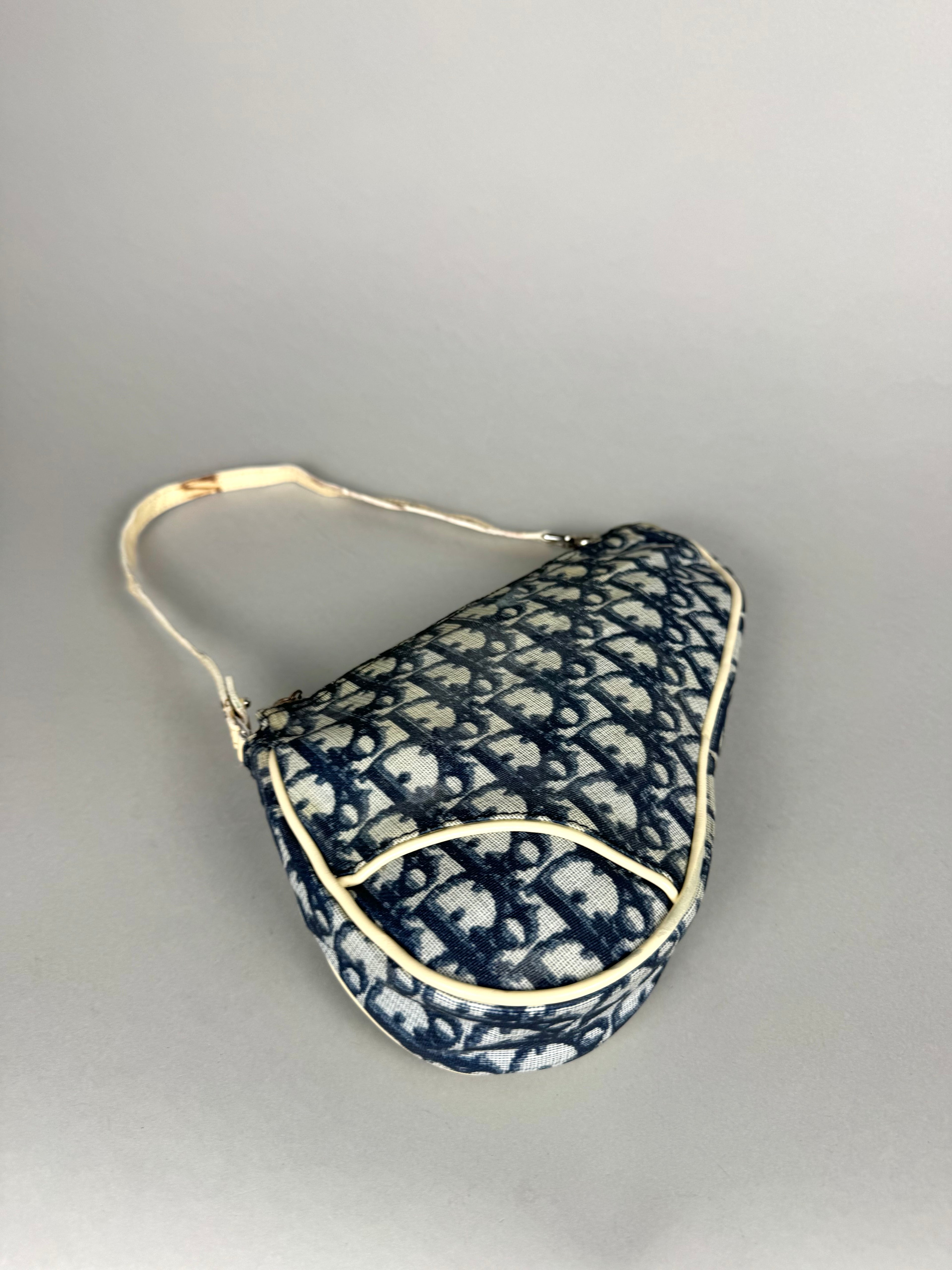 Christian Dior Monogram Mini Saddle Oblique Blue