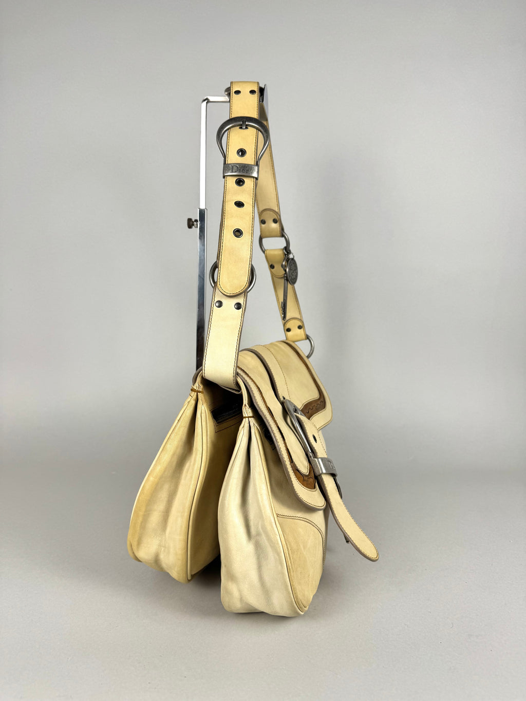 Christian Dior Gaucho Double Leather Off White