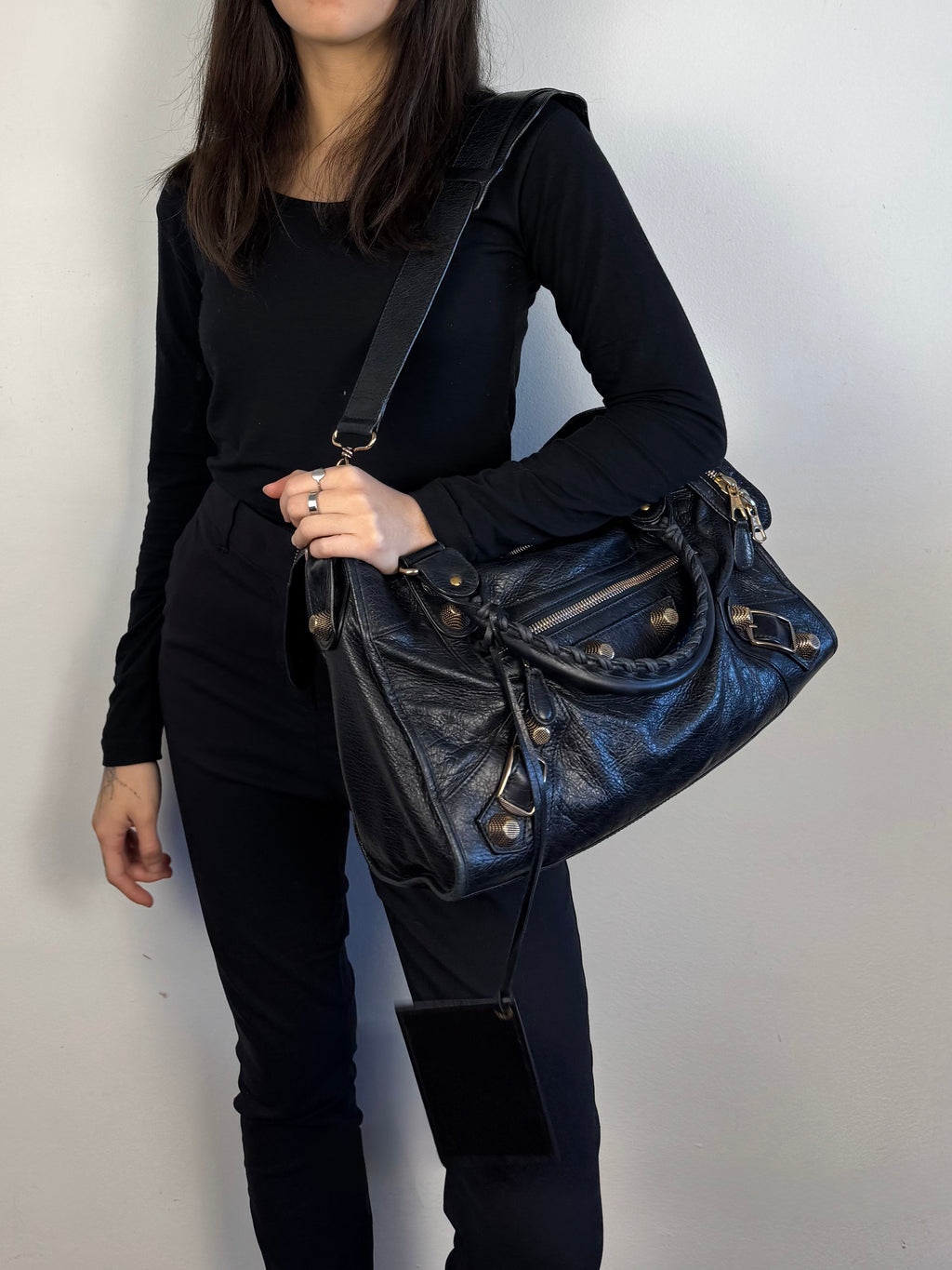 Balenciaga City Black Leather