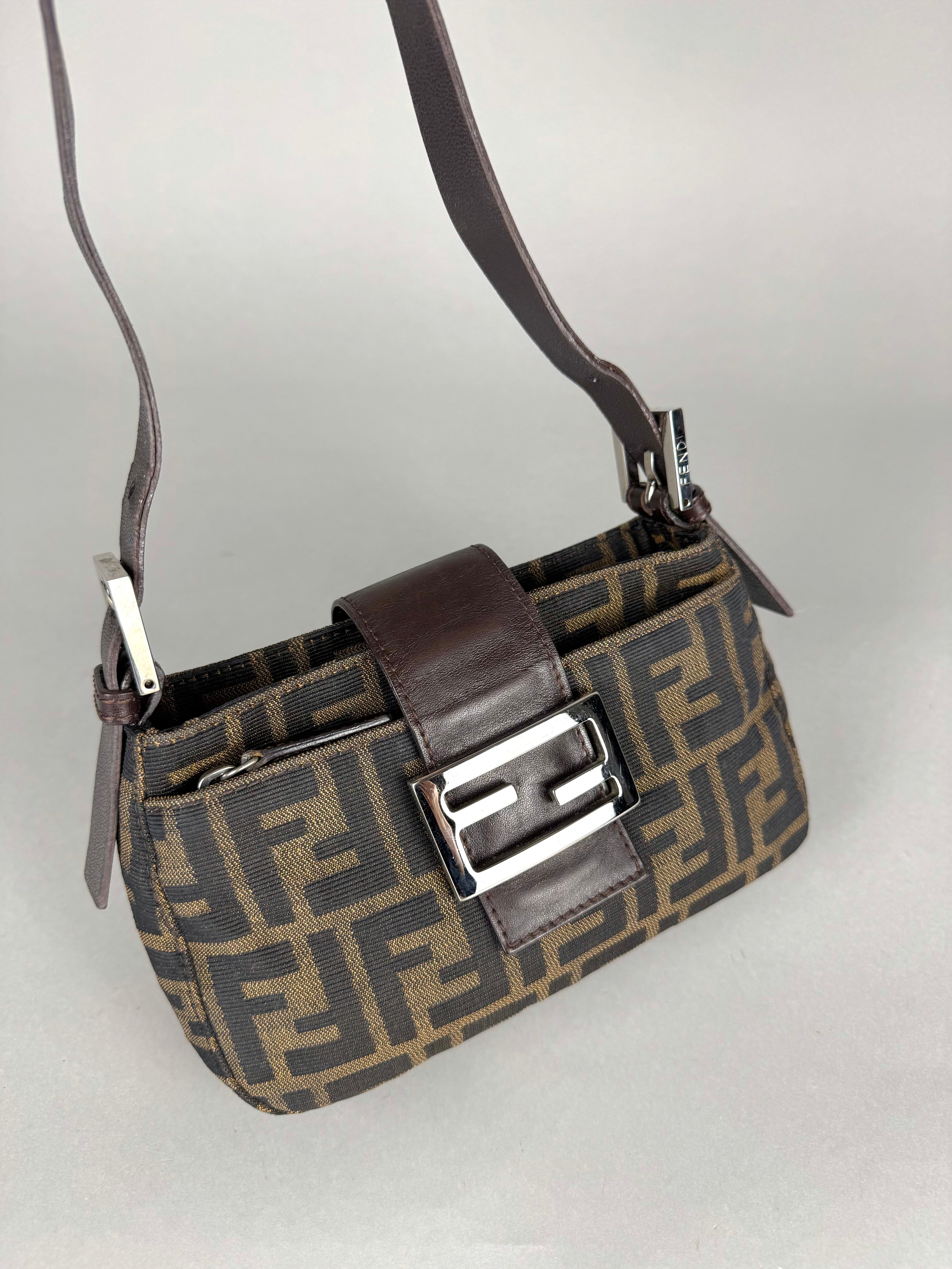 Fendi Mini Mama Baguette Monogram Zucca