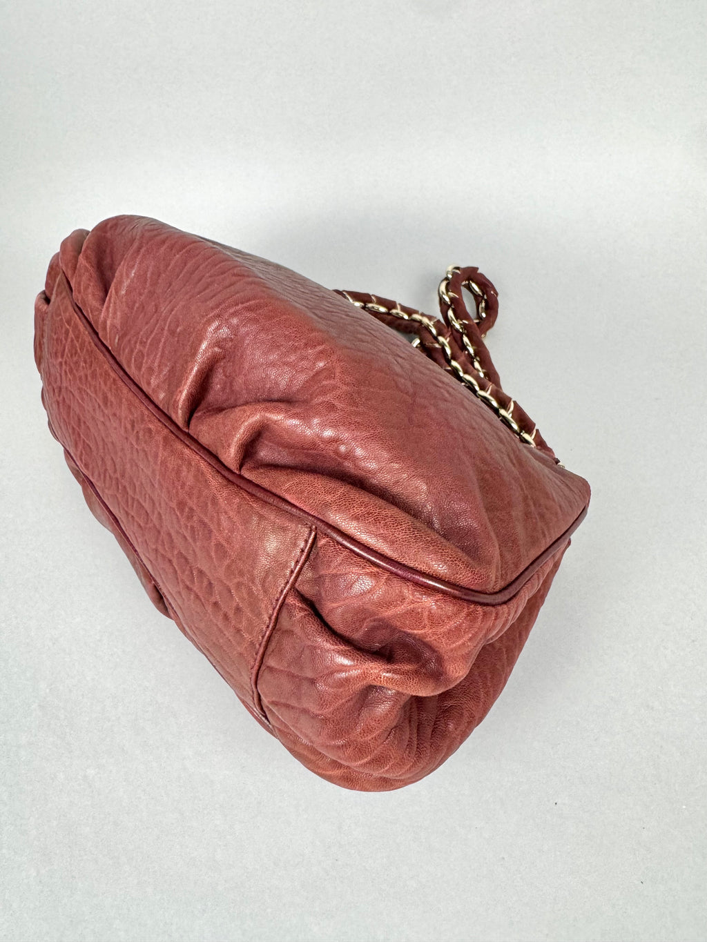 Fendi Mia Burgundy Leather