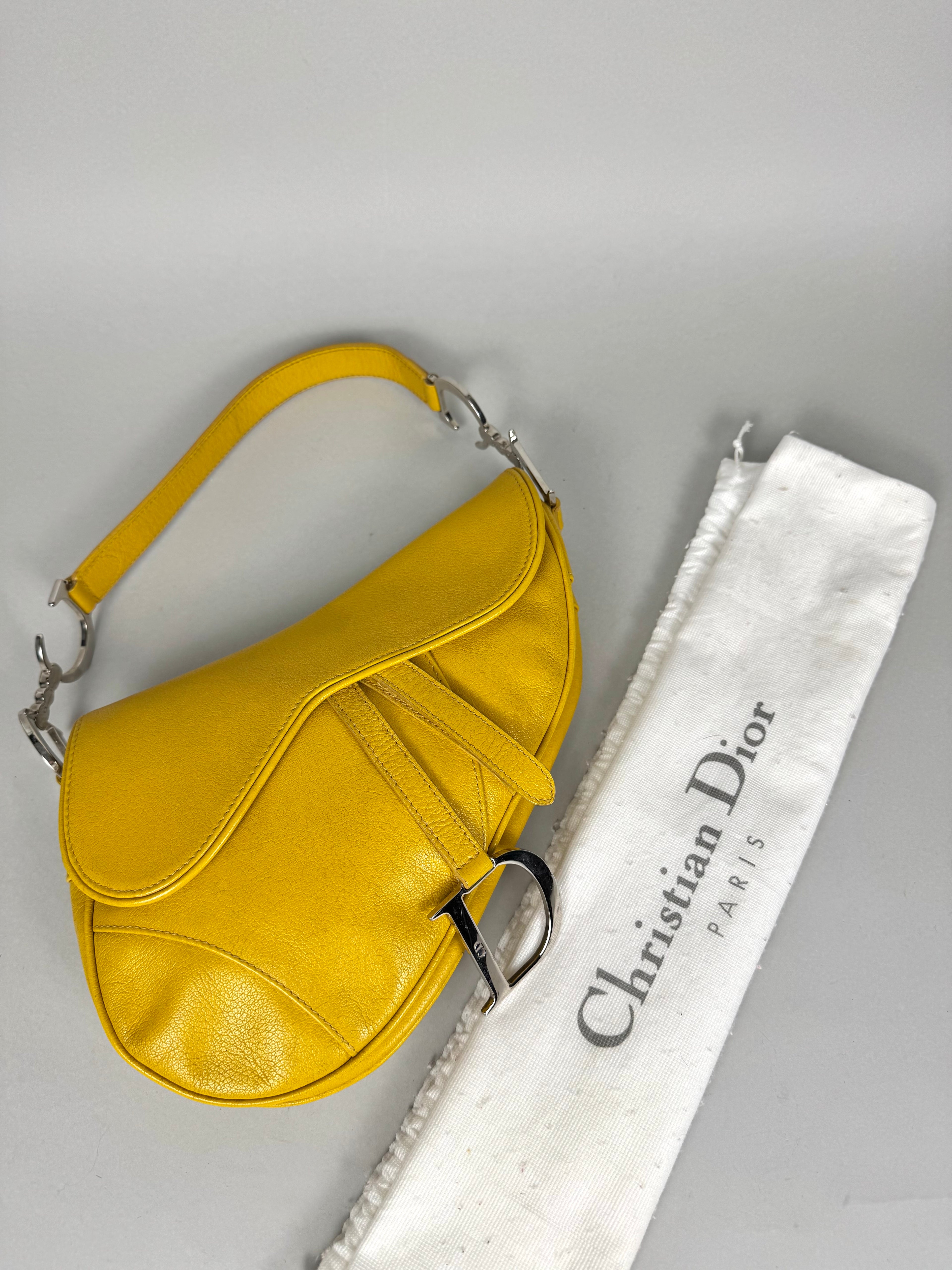Christian Dior Saddle Yellow Leather