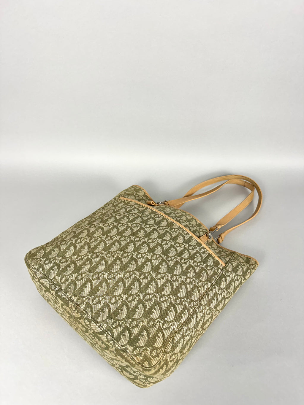 Christian Dior Monogram Denim Green Tote