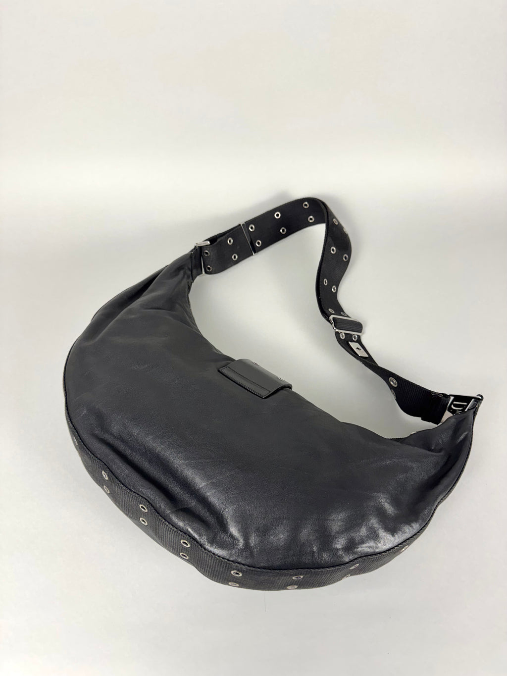 Christian Dior Street Chic Half Moon Leather Black