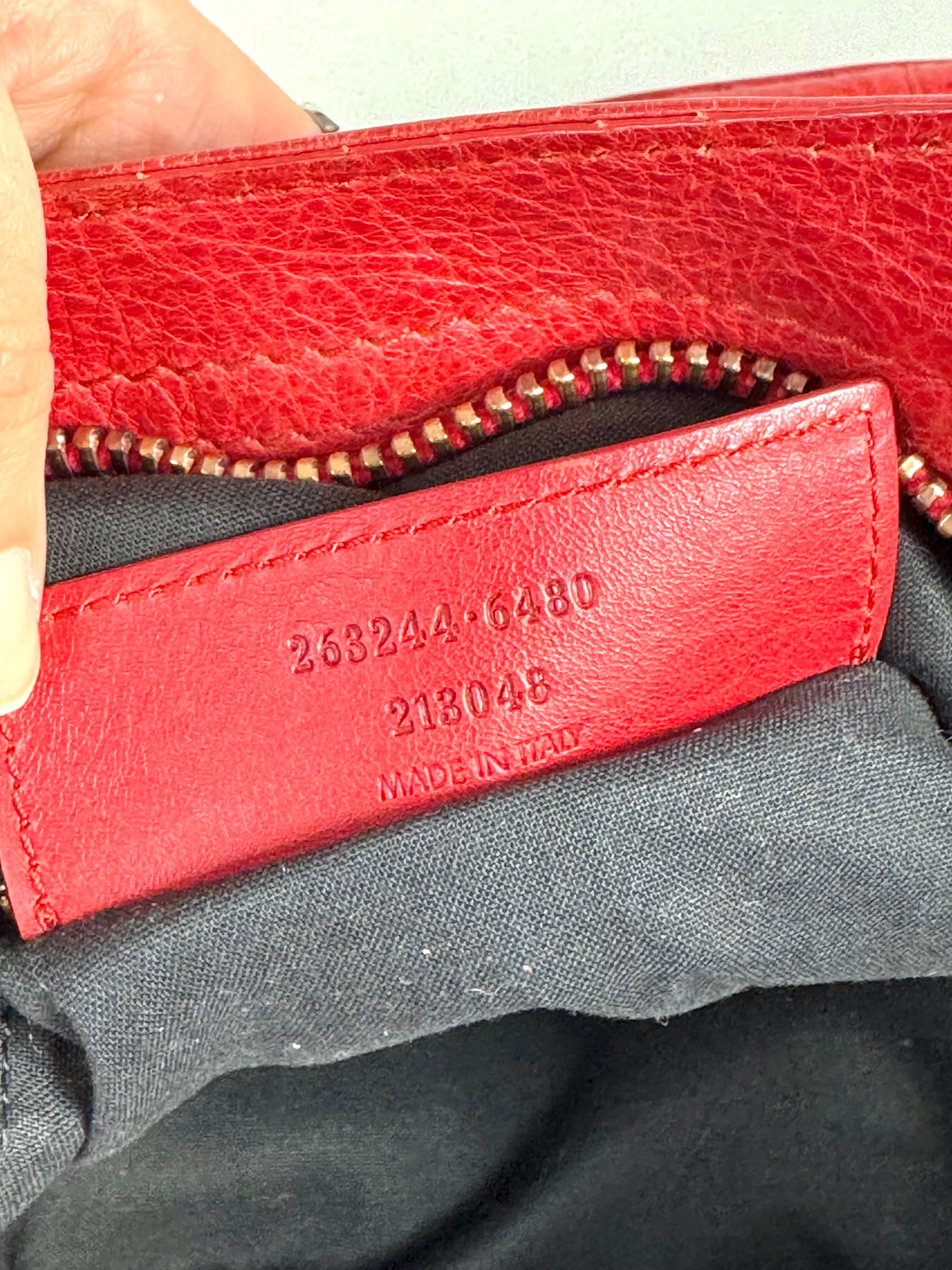 Balenciaga Motocross 21 City Leather Red