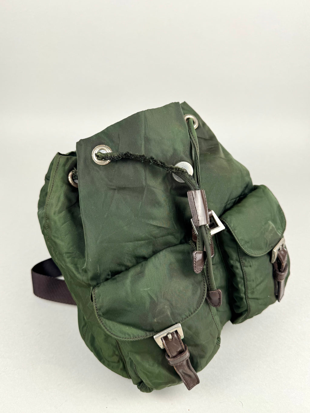 Prada Nylon Green Backpack Small