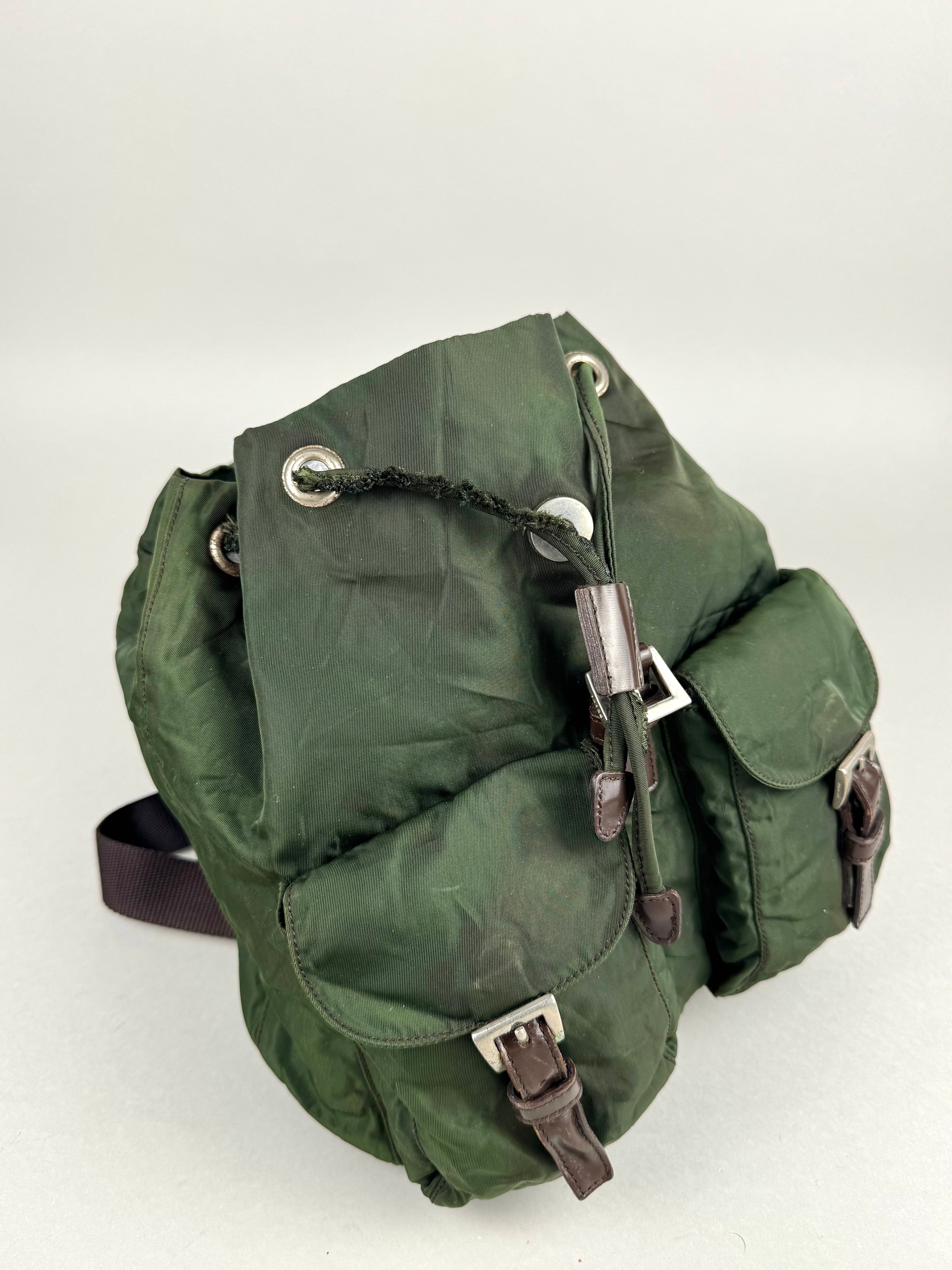 Prada Nylon Green Backpack Small