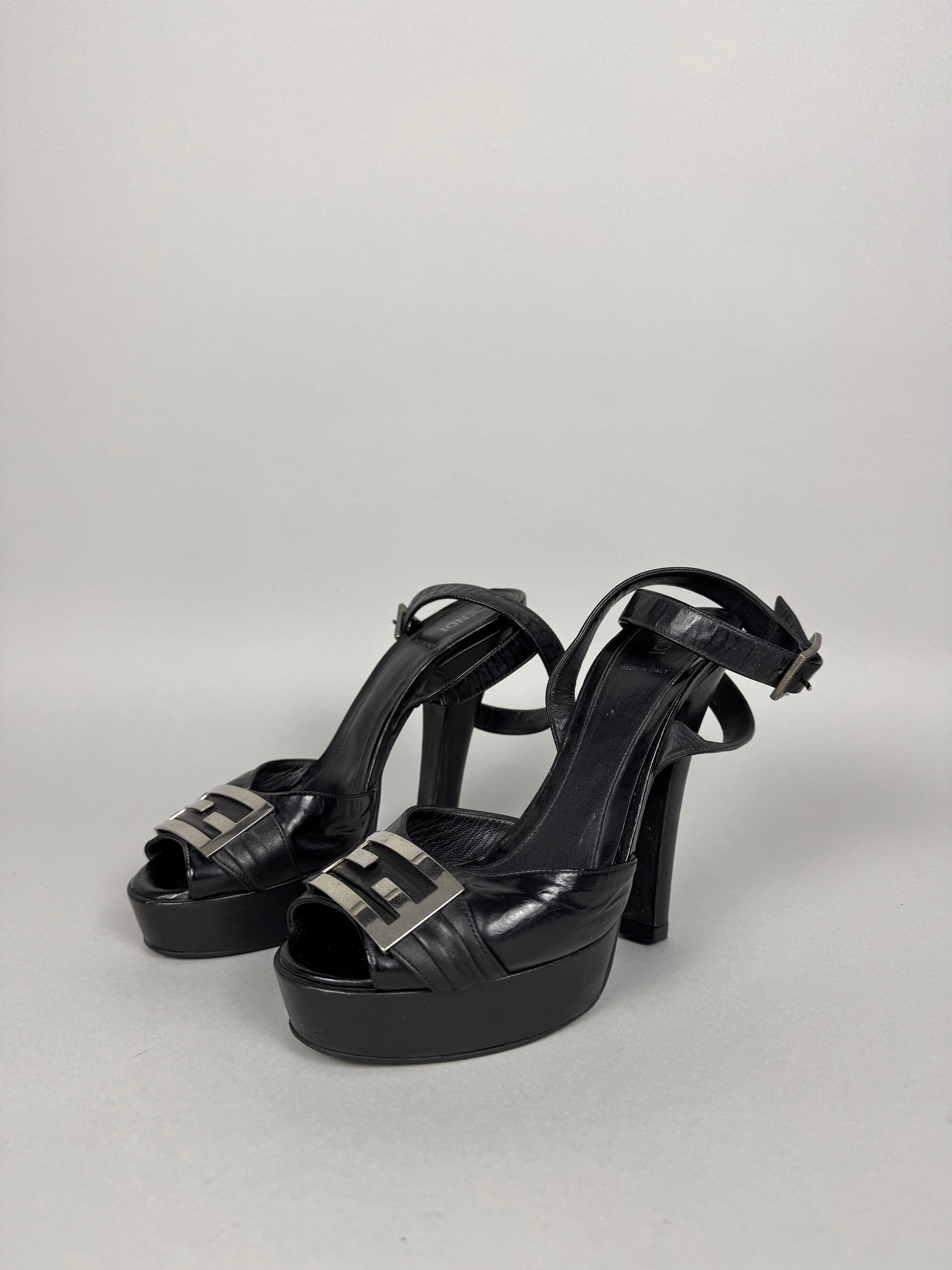 Fendi Leather Platform Heels