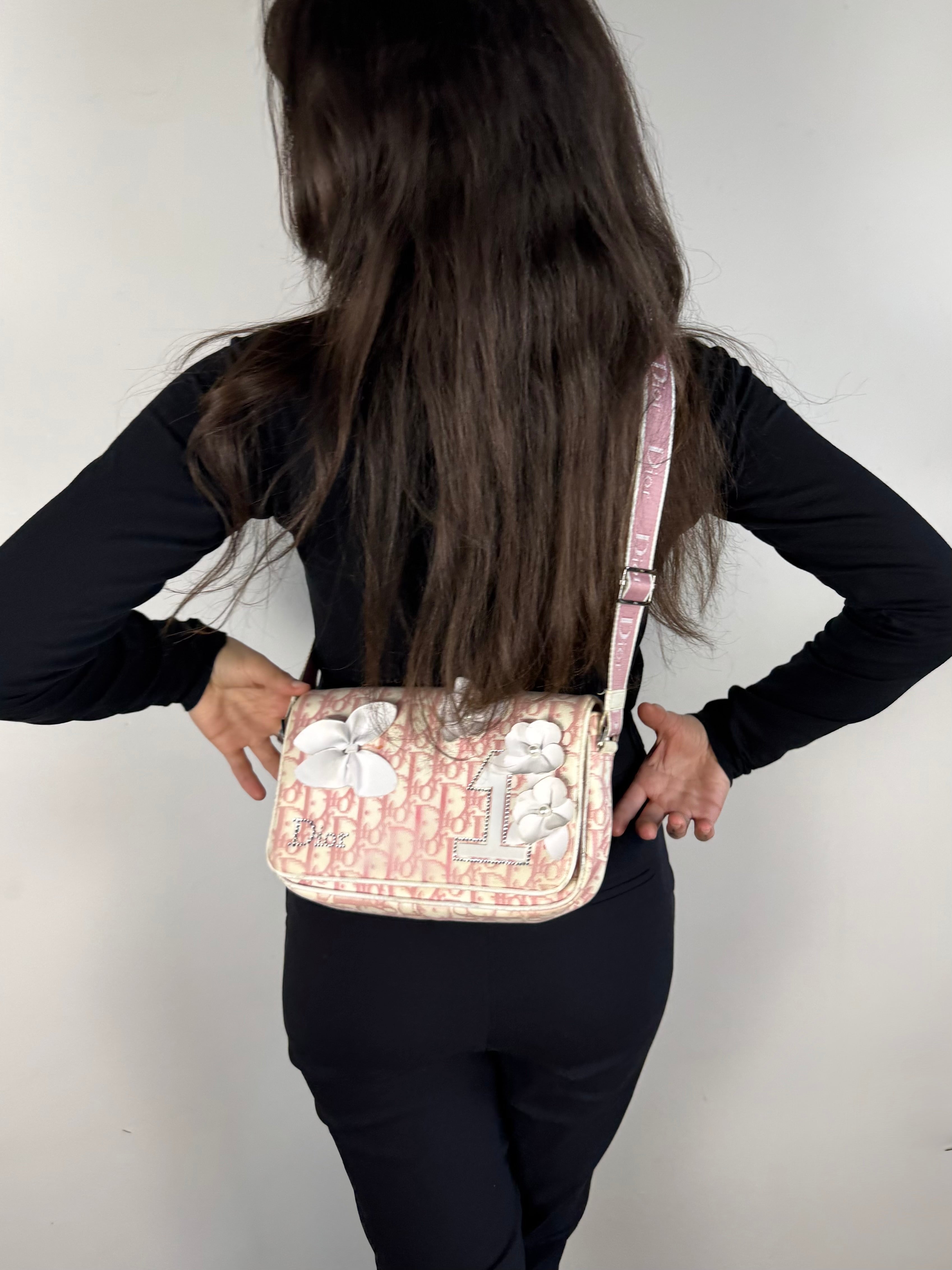 Christian Dior Girly Pink Monogram Reporter Crossbody