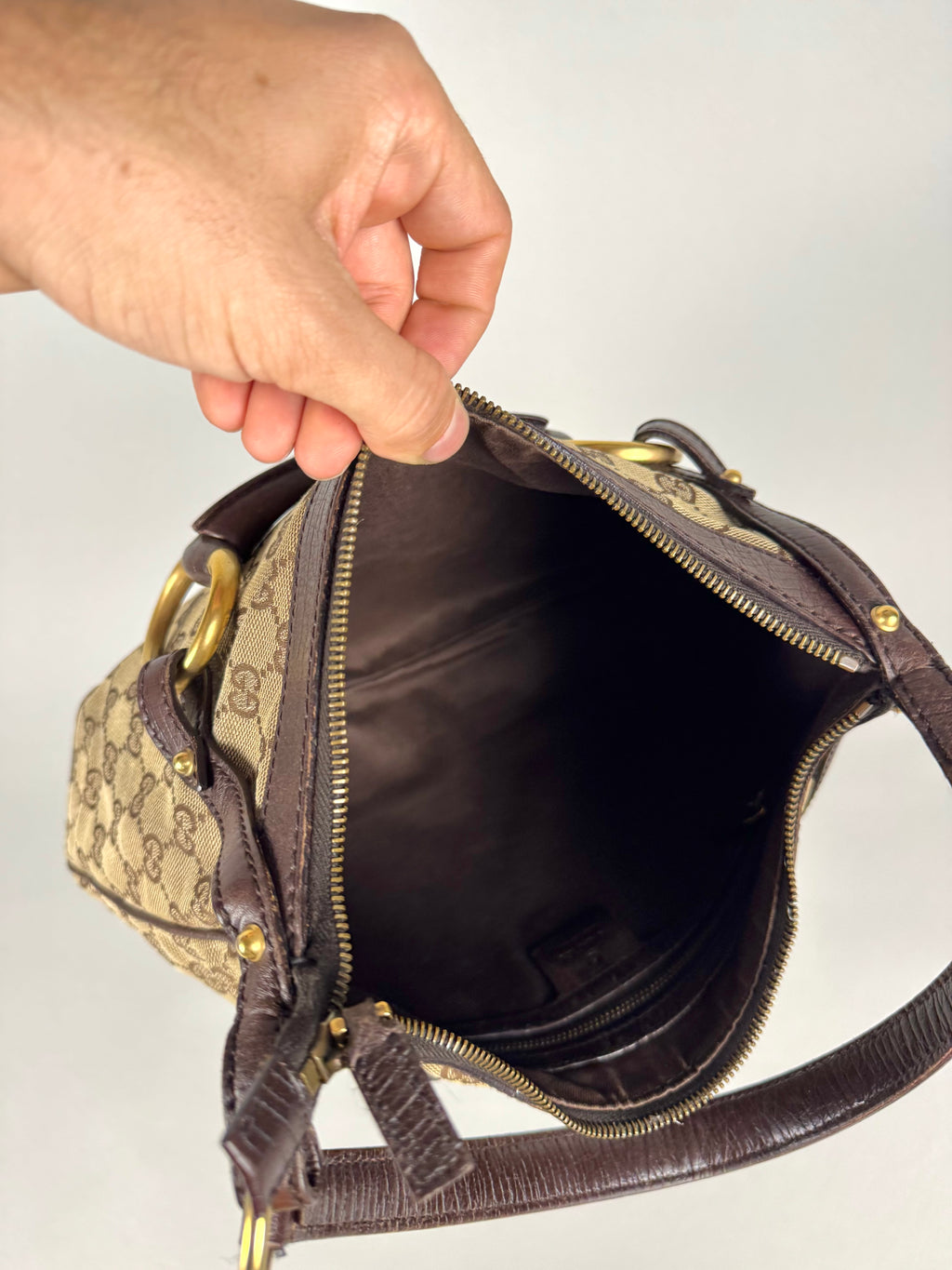 Gucci Monogram Horsebit Shoulder