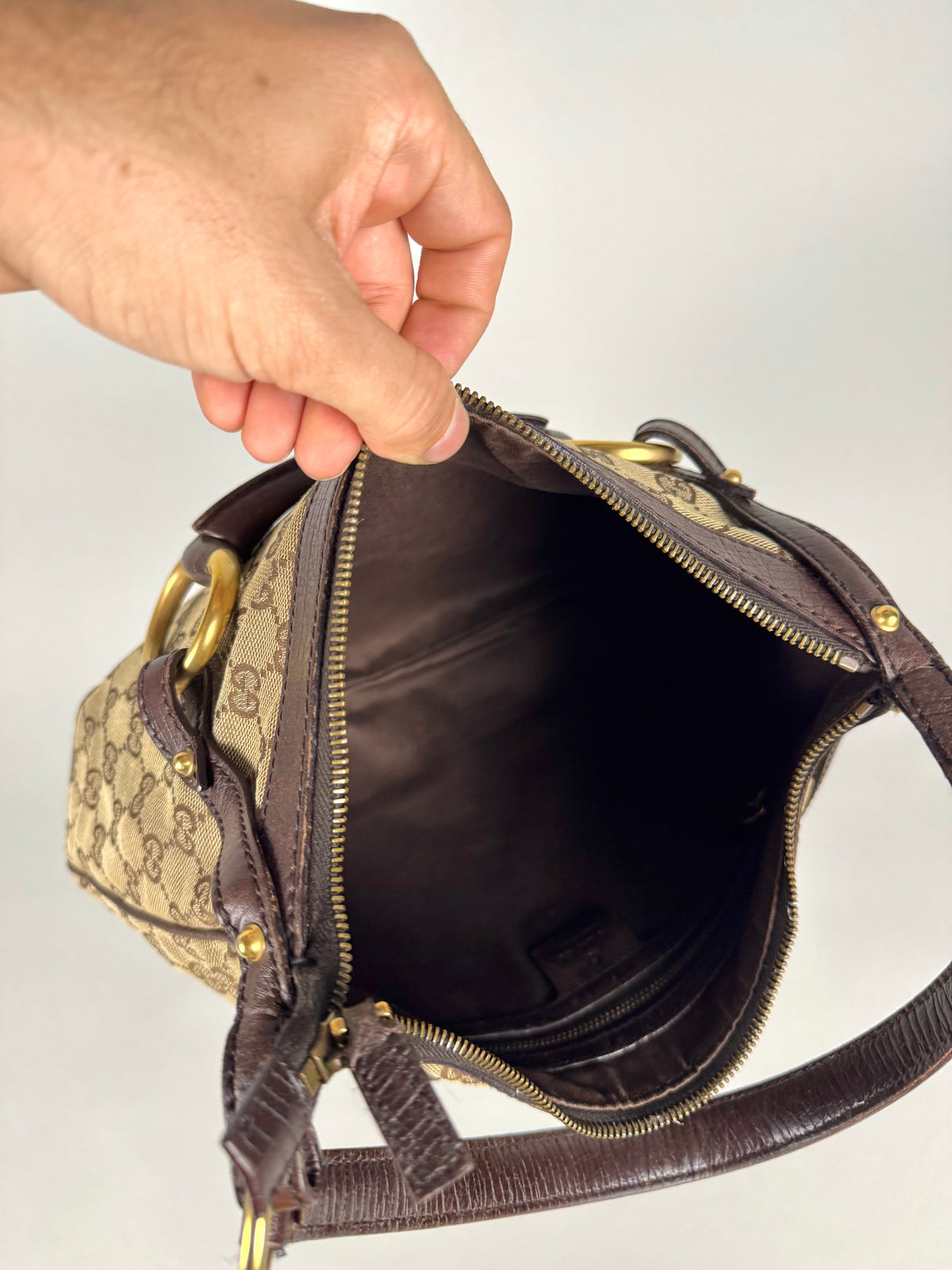 Gucci Monogram Horsebit Shoulder