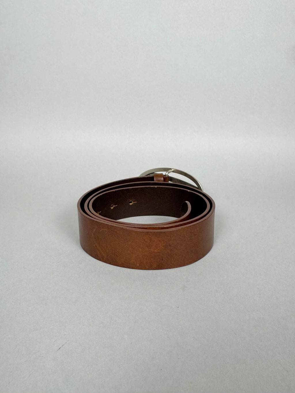 Diesel D Buckle Brown Leather Belt