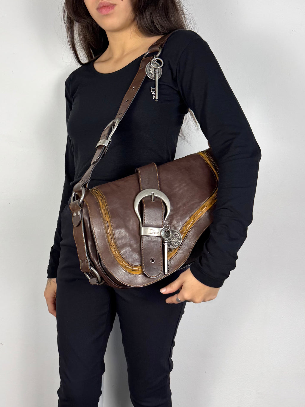 Christian Dior Gaucho Leather Brown