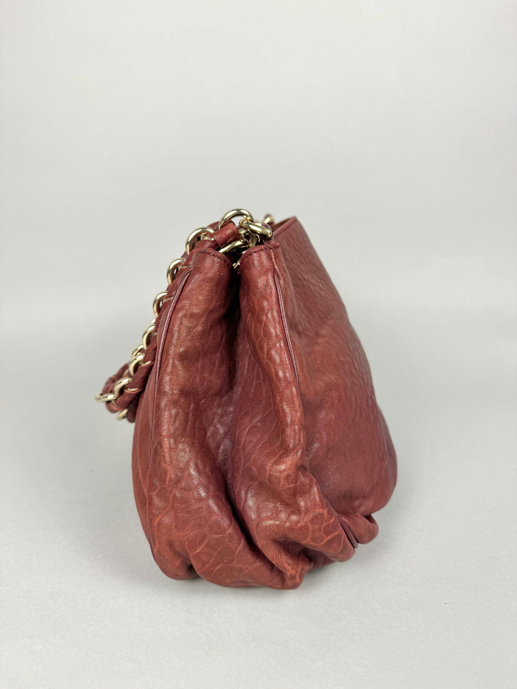 Fendi Mia Burgundy Leather