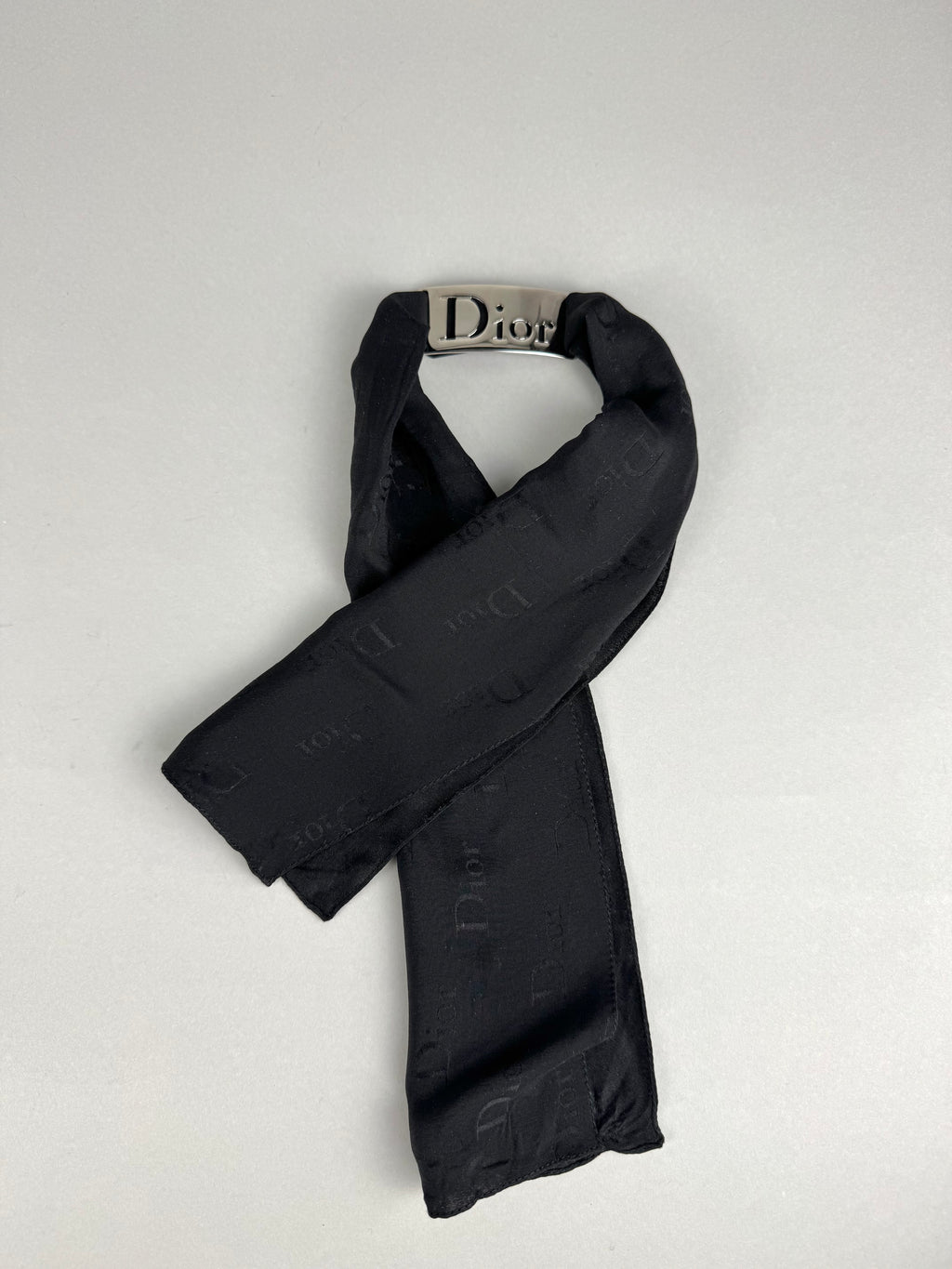 Christian Dior Scarf Logo Necklace Choker