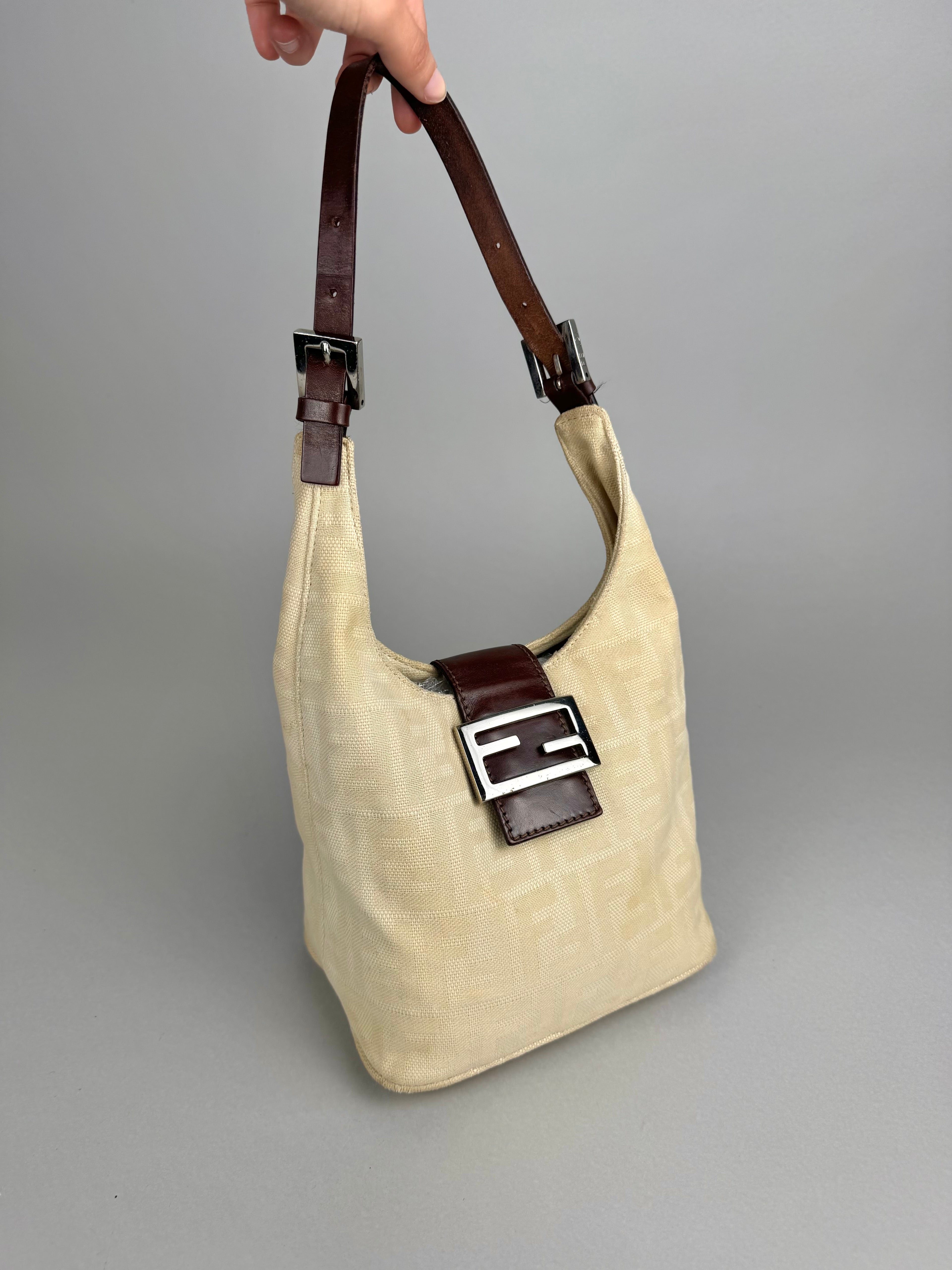 Fendi Monogram Bucket Beige