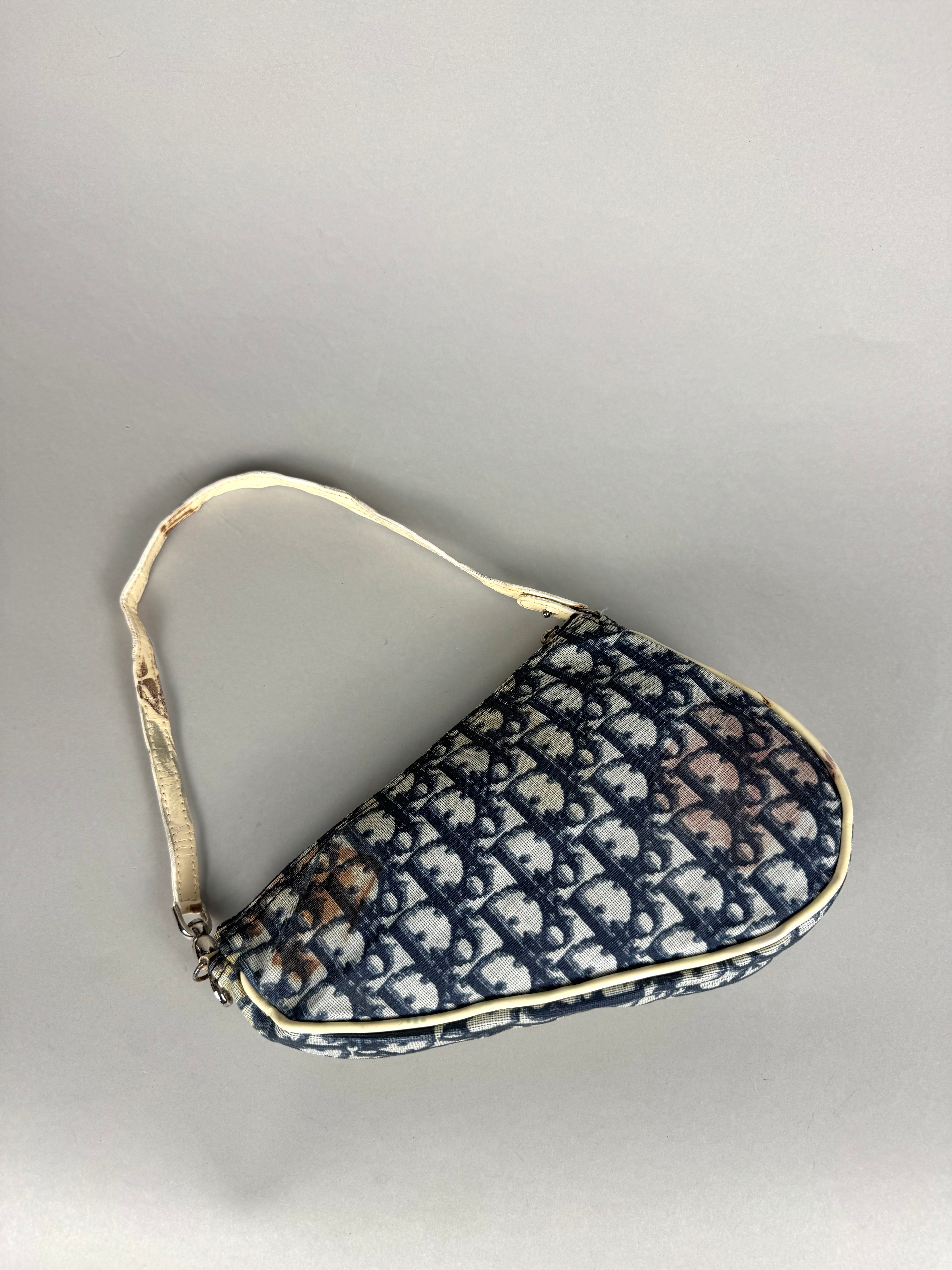 Christian Dior Monogram Mini Saddle Oblique Blue