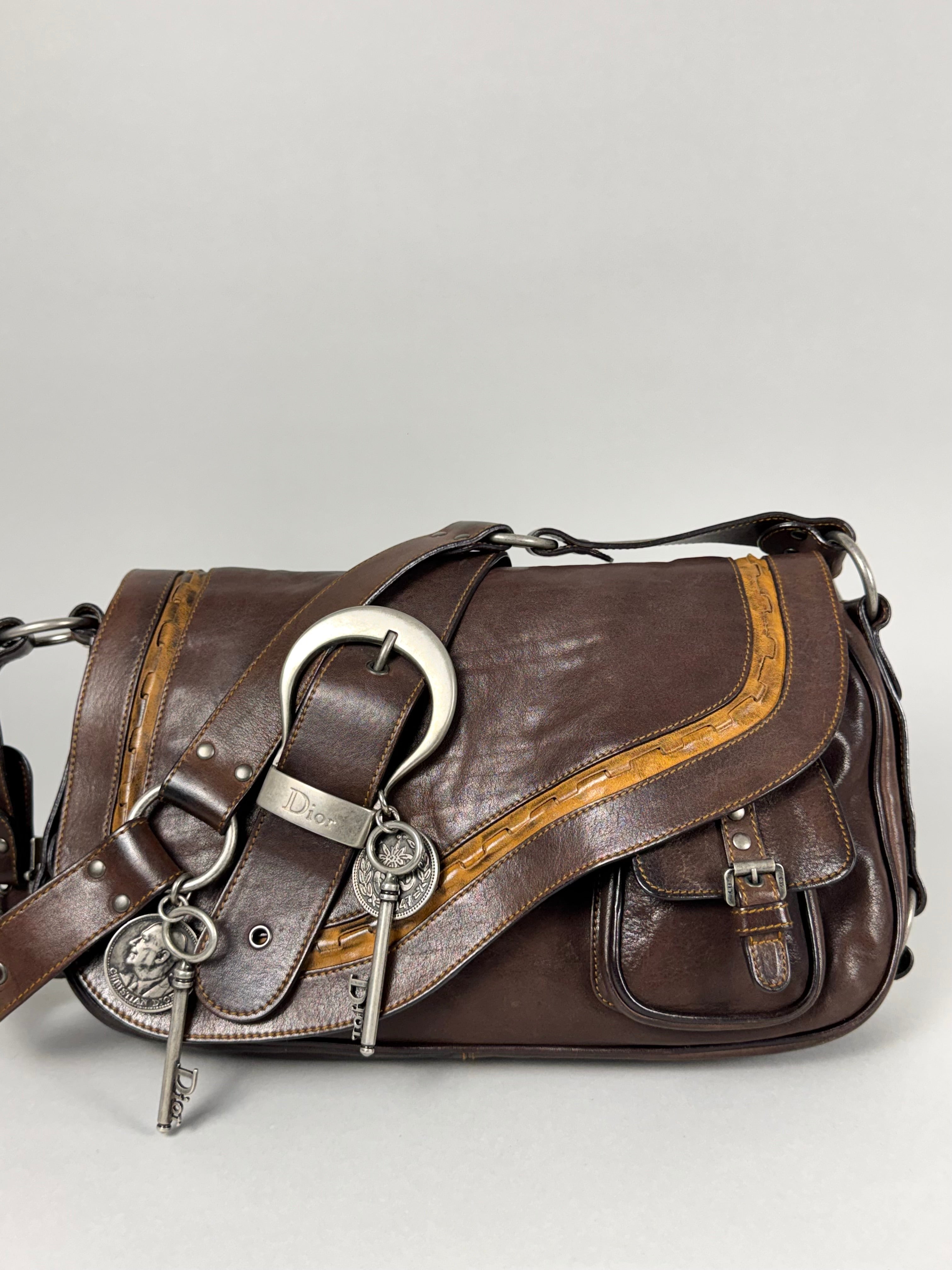 Christian Dior Gaucho Leather Brown