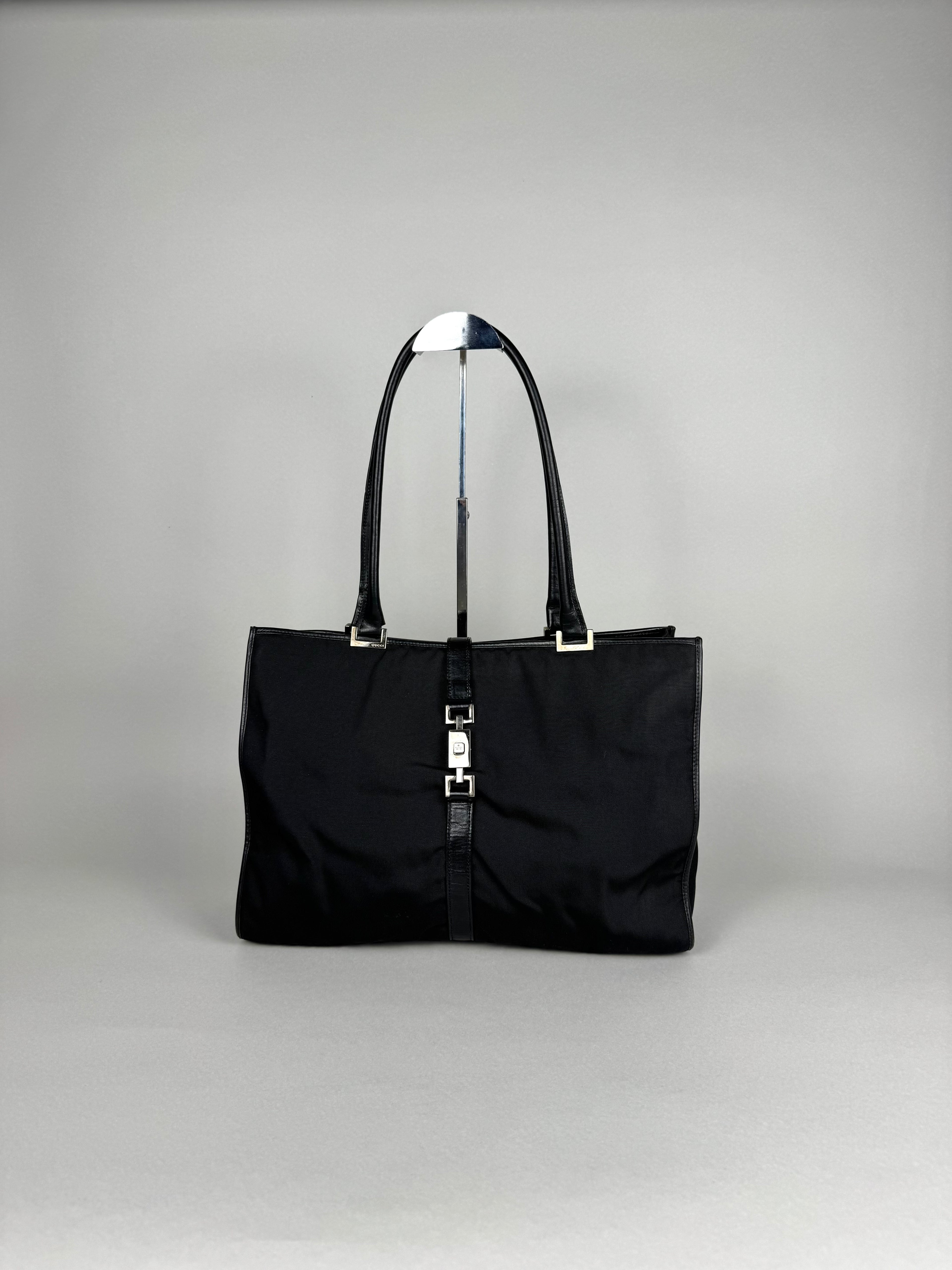 Gucci Jackie Black Cloth Tote