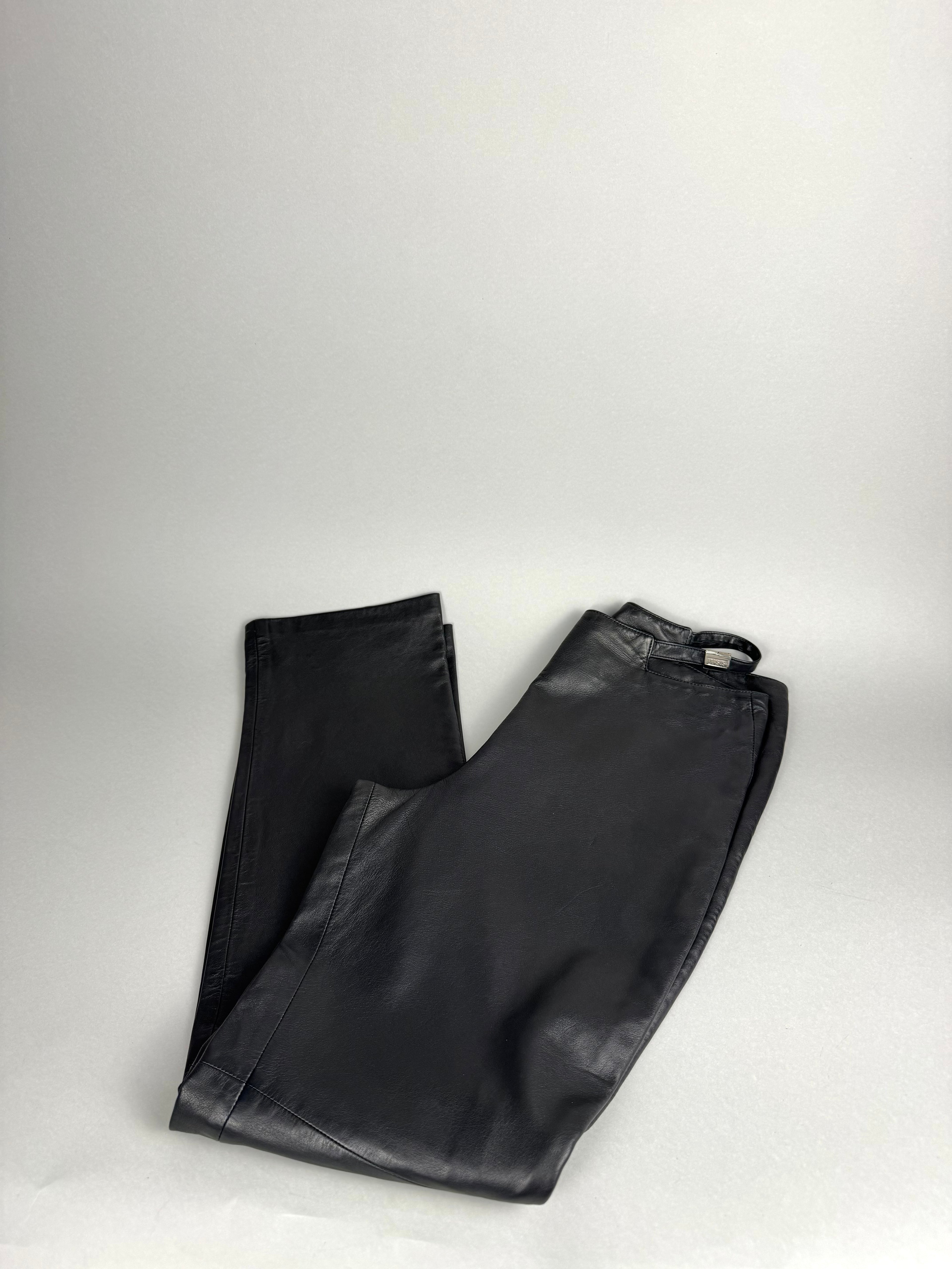 Gianni Versace Versus Leather Cut Out Pants